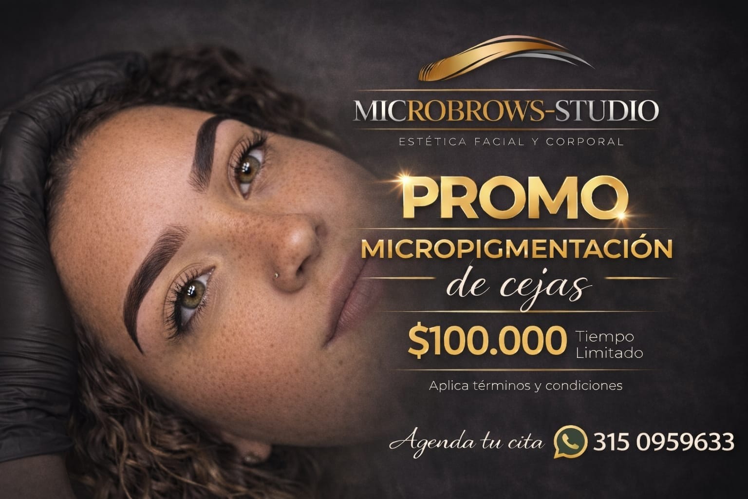 Microbrown studio Facebook ad: MICROPIGMENTACION DE CEJAS PROMO $100.000 SOLO CALI