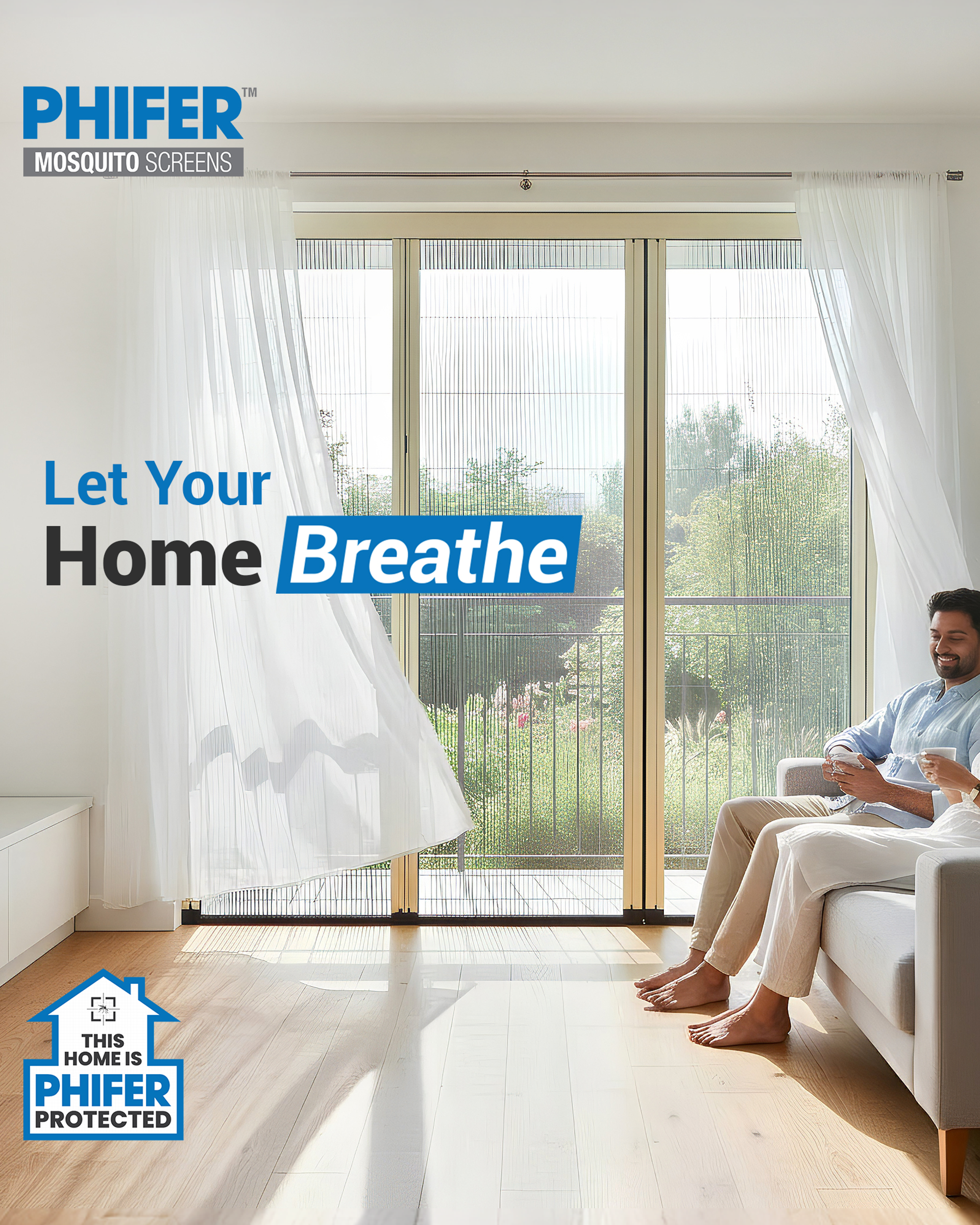 Phifer Mosquito Screens Facebook ad: Let Your Home Breathe