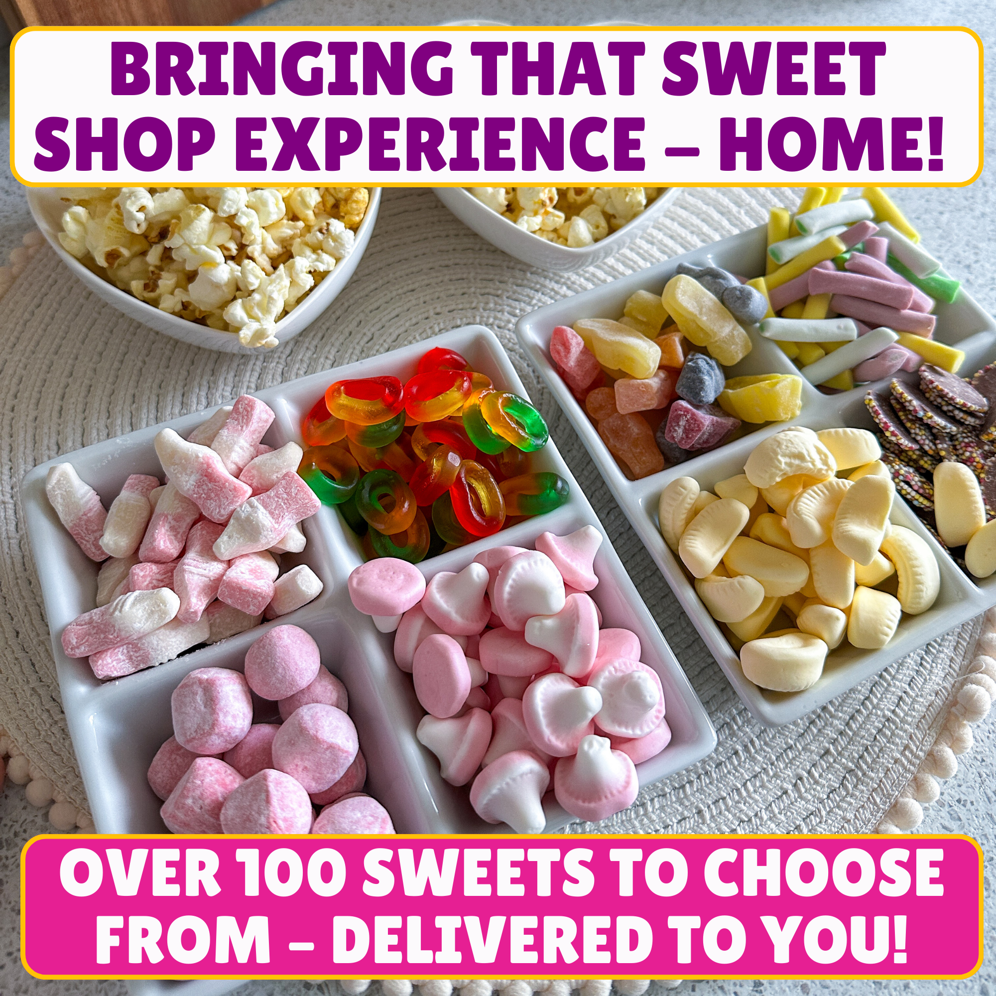 Candy Delivered Facebook ad: Get Retro Pick & Mix Sweets Delivered