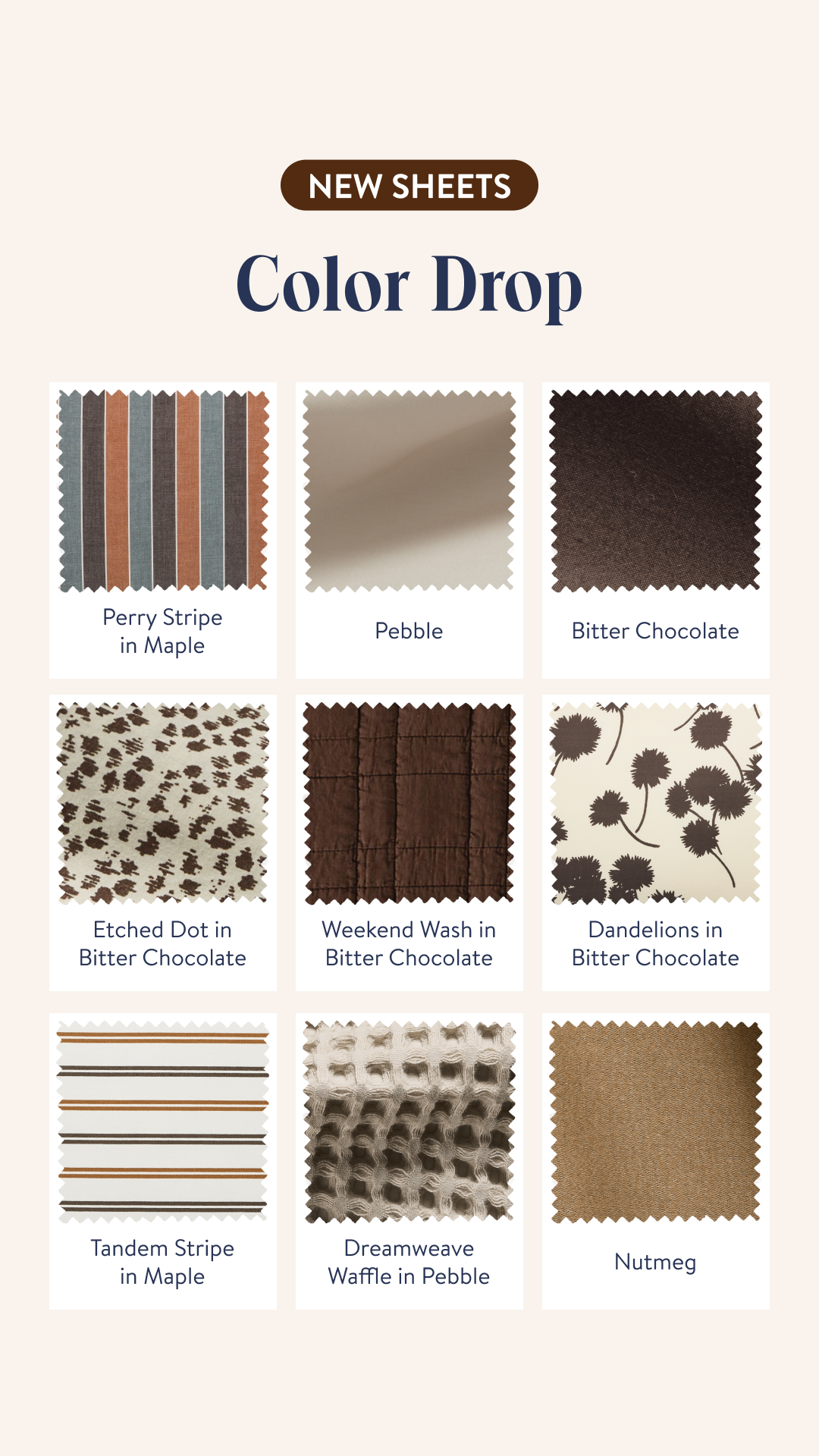 Brooklinen Facebook ad: The Color Palette of Now: Brooklinen Brown Sheets