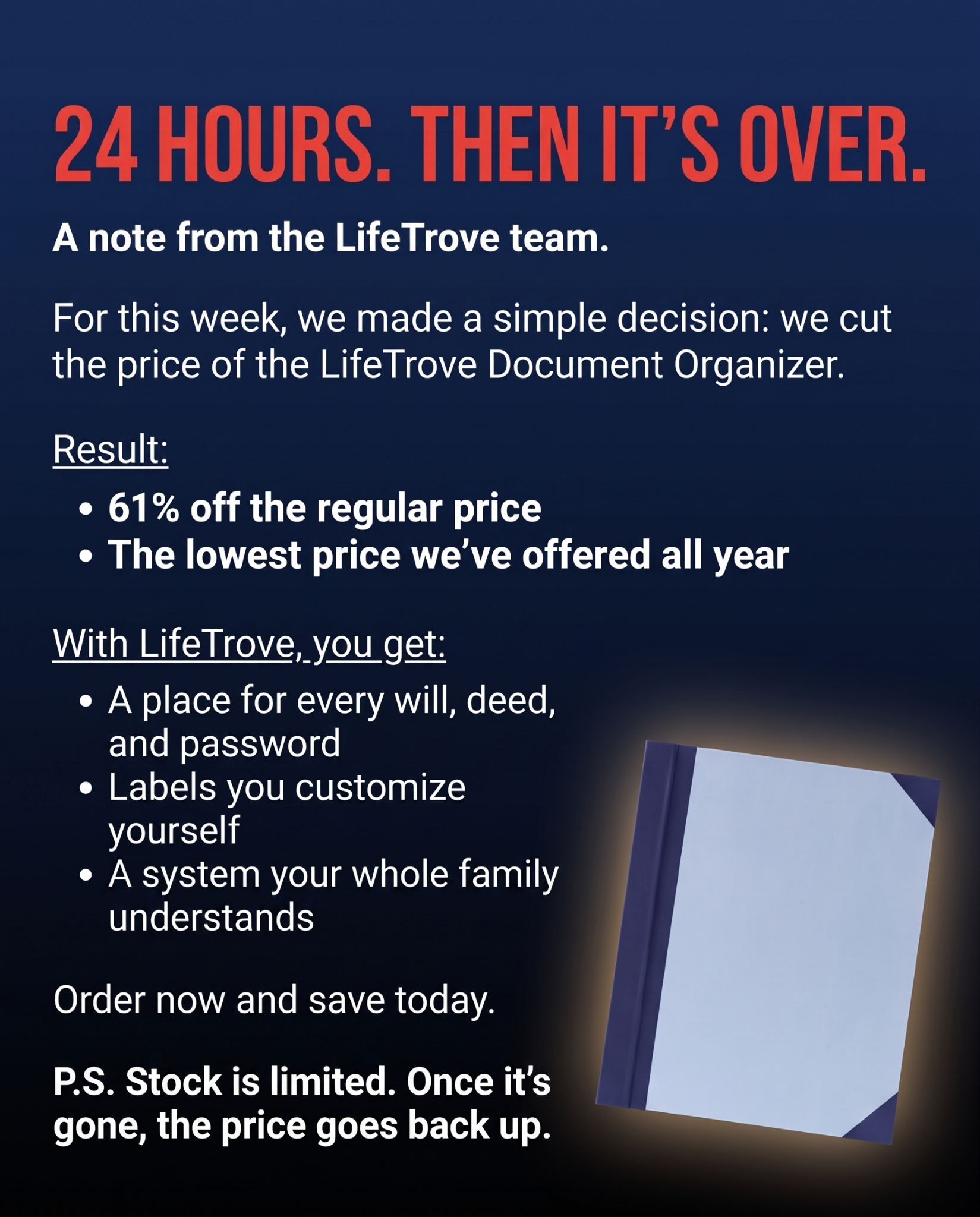 LifeTrove Facebook ad