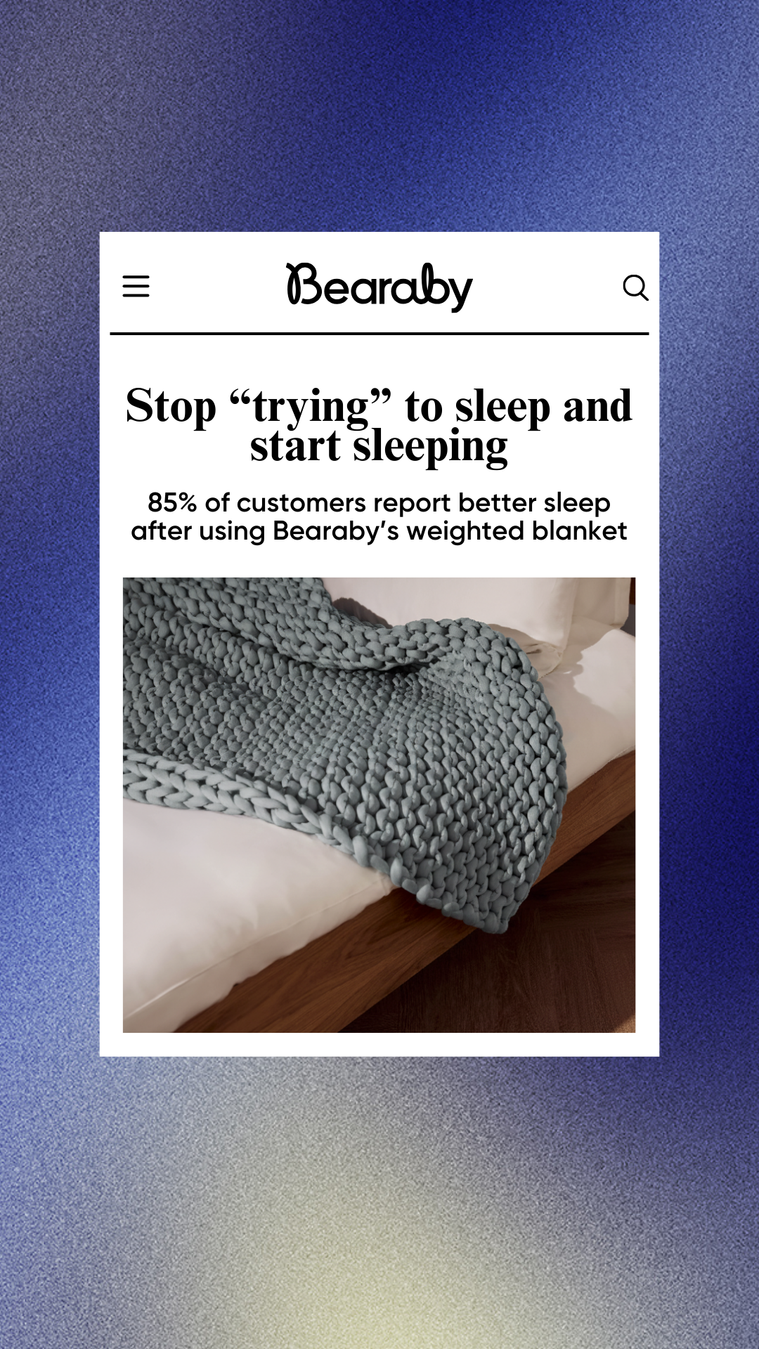 Bearaby Facebook ad