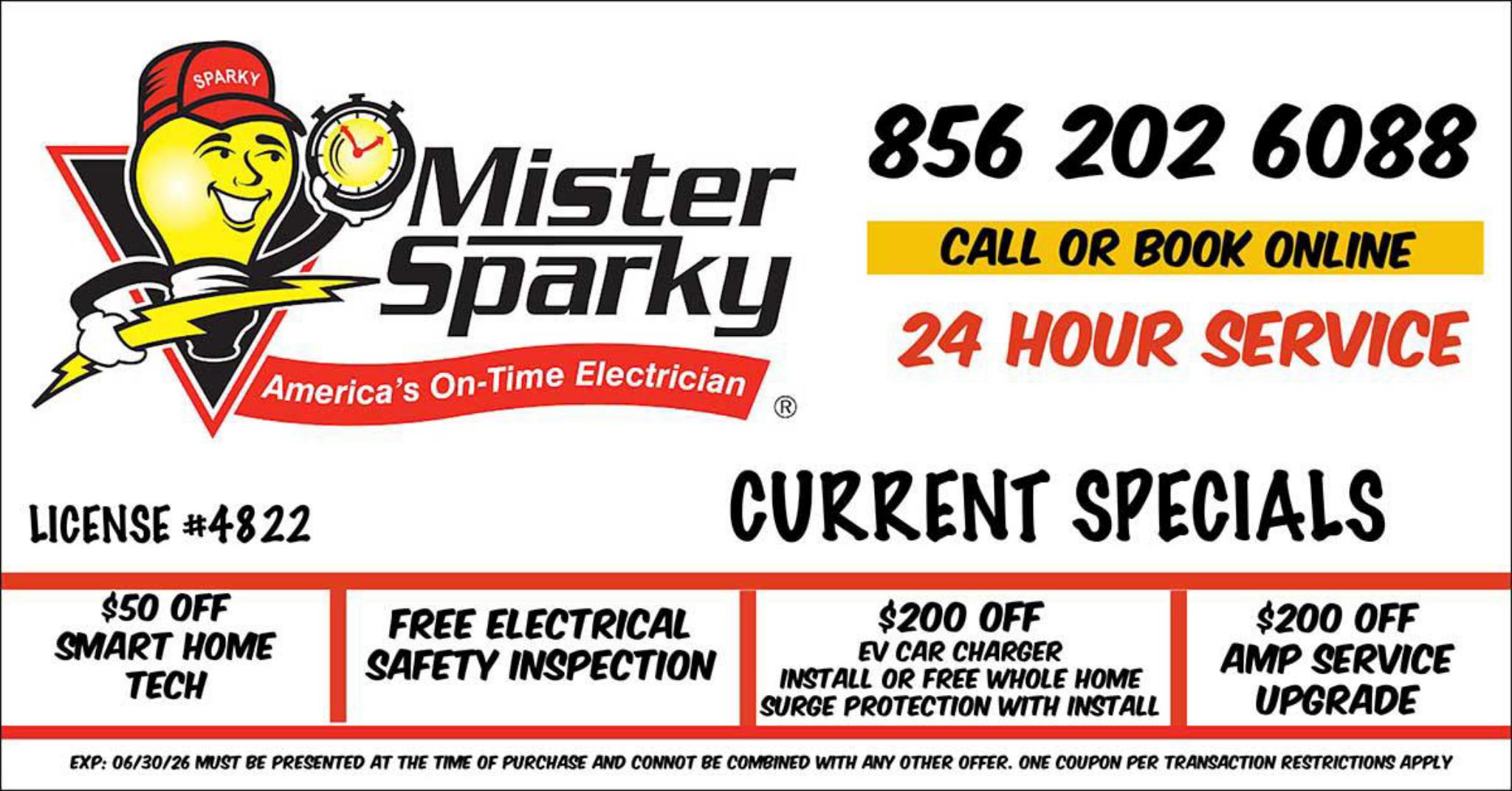 Mister Sparky Electric - South Jersey Facebook ad