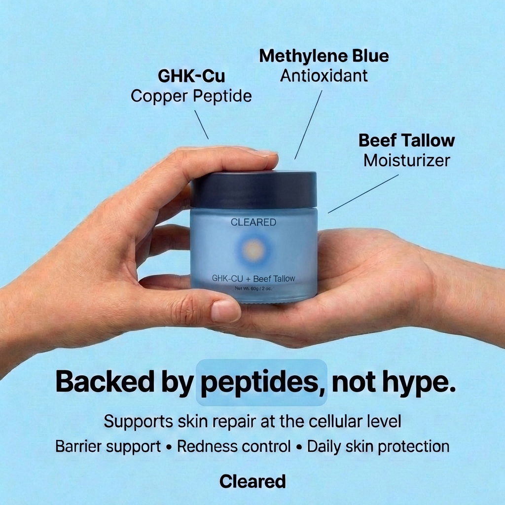 TryCleared Facebook ad: Upgrade Your Skin, 53% Off