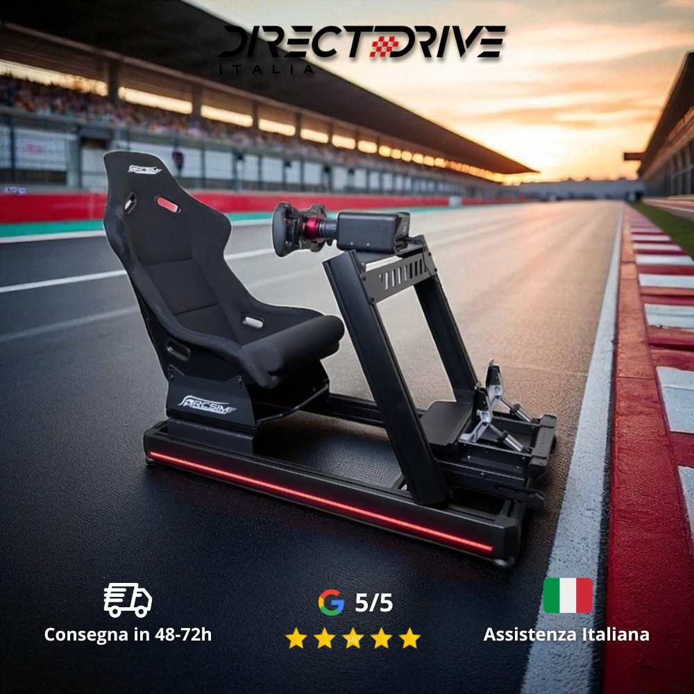 Direct Drive Italia - Equipaggiamento Sim Racing Facebook ad: MEGA BUNDLE ALPHA EVO SPORT - SETUP COMPLETO…