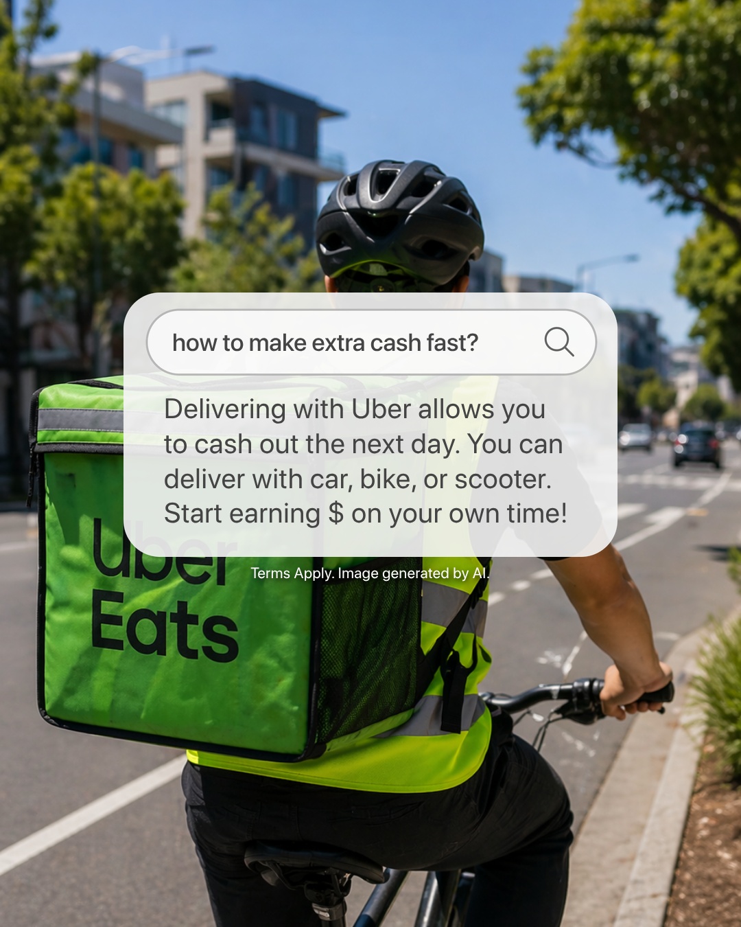 Uber Eats Facebook ad