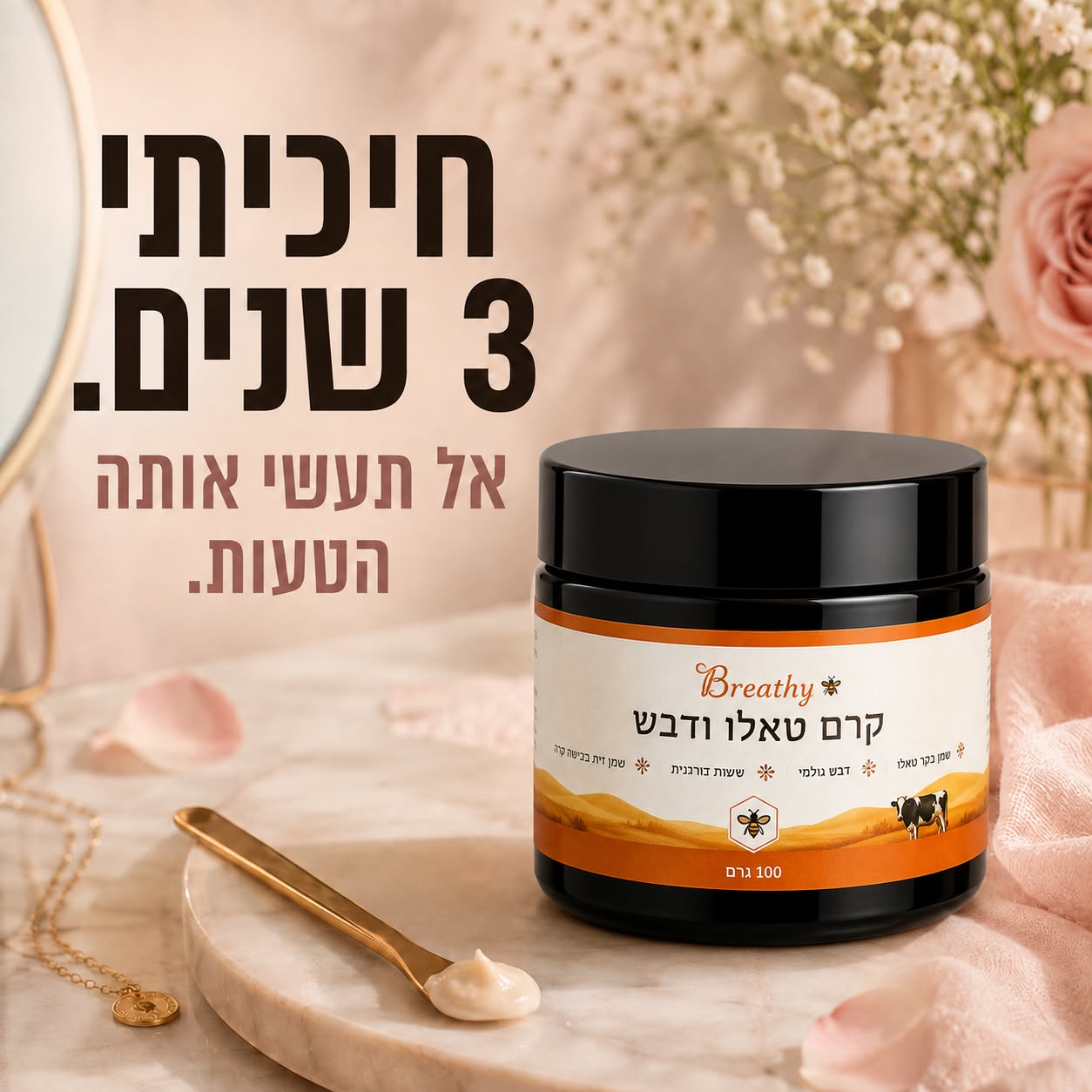 Breathypro Facebook ad: החזירי לעור שלך את המראה הבריא תוך 3 שבועות!