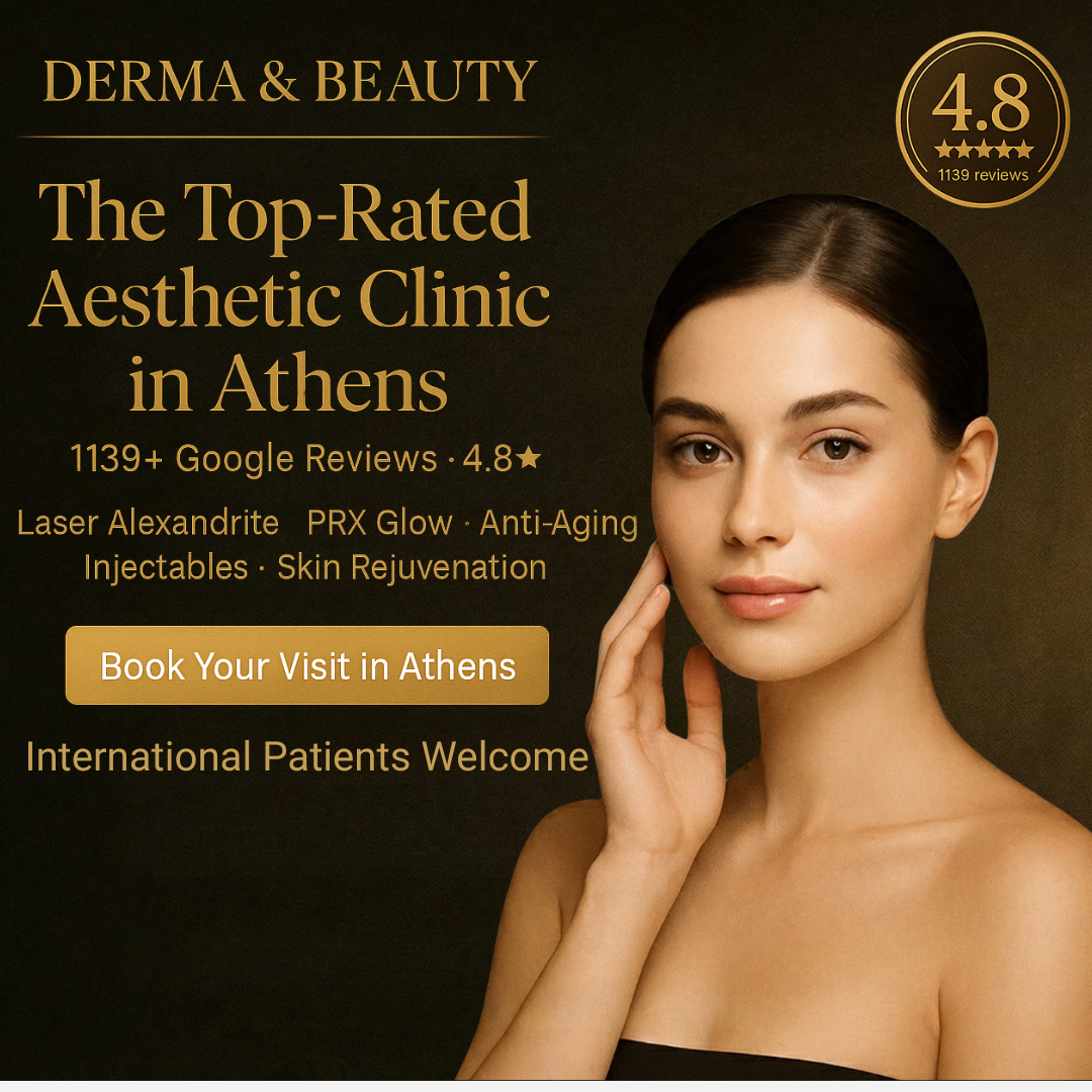 Derma & Beauty Facebook ad: #1 Rated Cosmetic Clinic in Athens