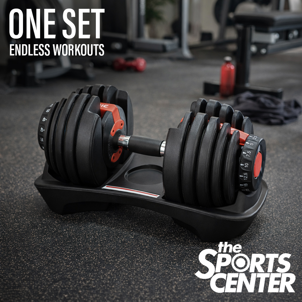 The Sports Center Facebook ad: 2.5-24KG SELECTOR DUMBELL SET - RAD0W240