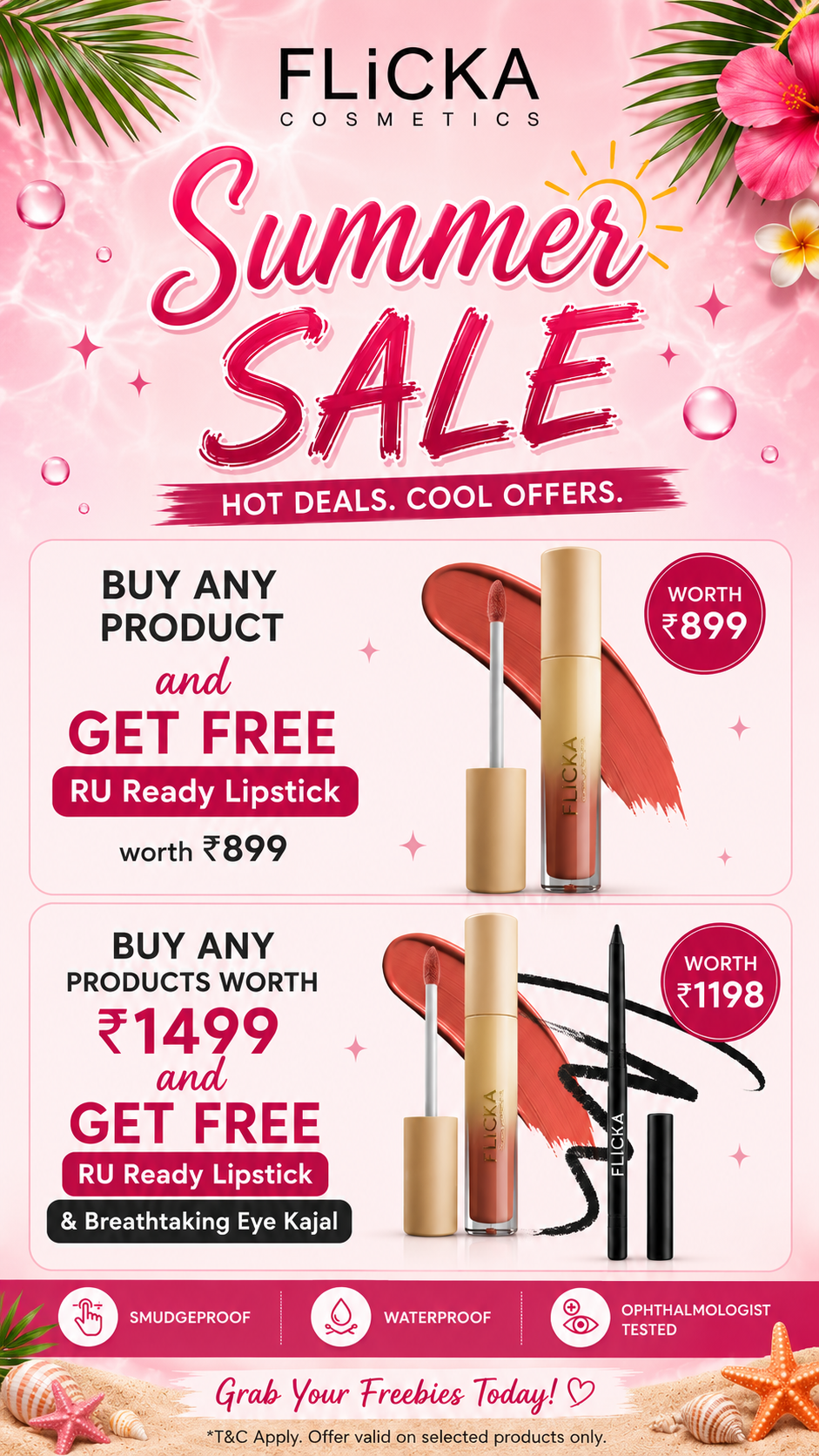 Flicka Cosmetics Facebook ad