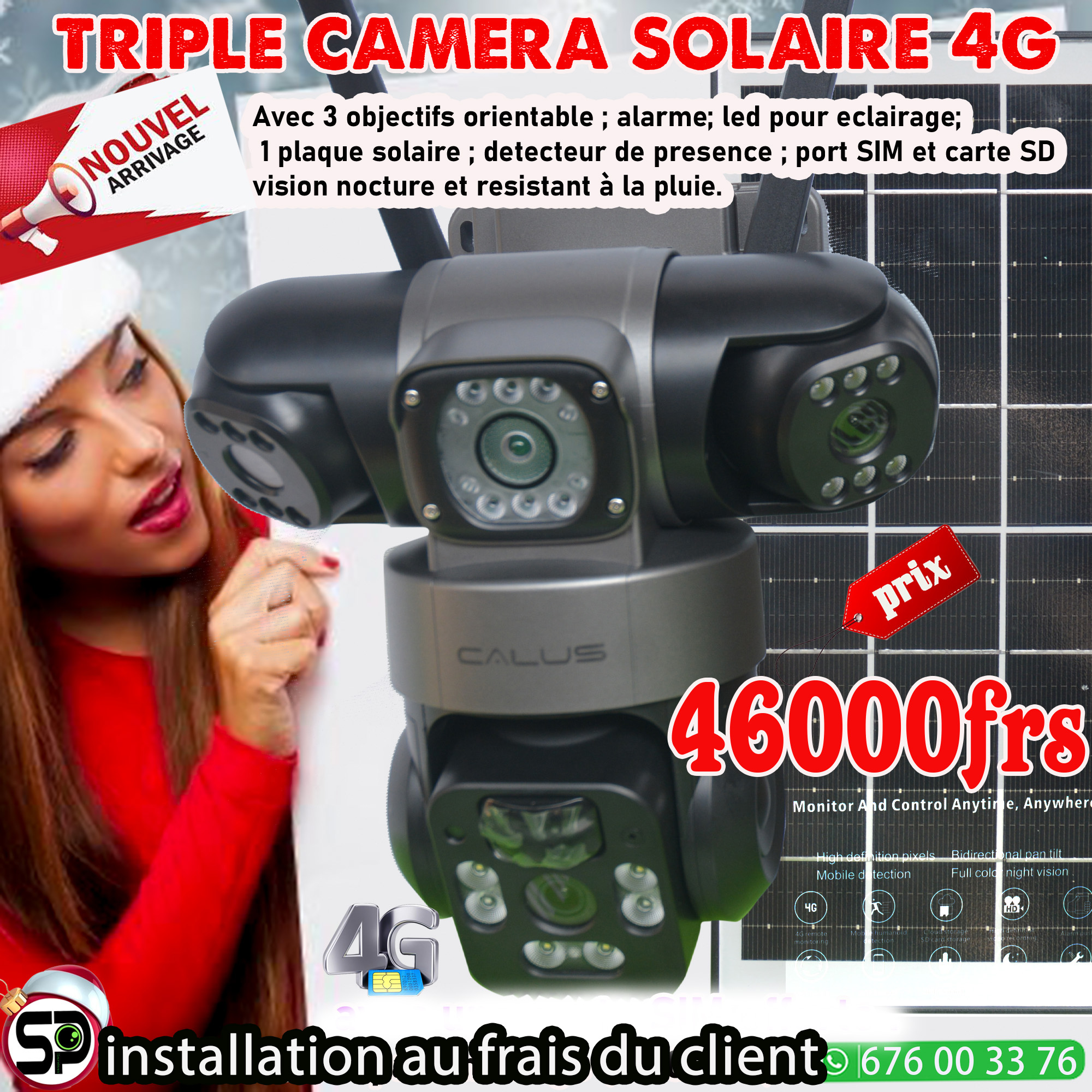 SP services Facebook ad: PROTÉGEZ VOTRE MAISON AVEC NOS CAMÉRAS AMPOULE ET…