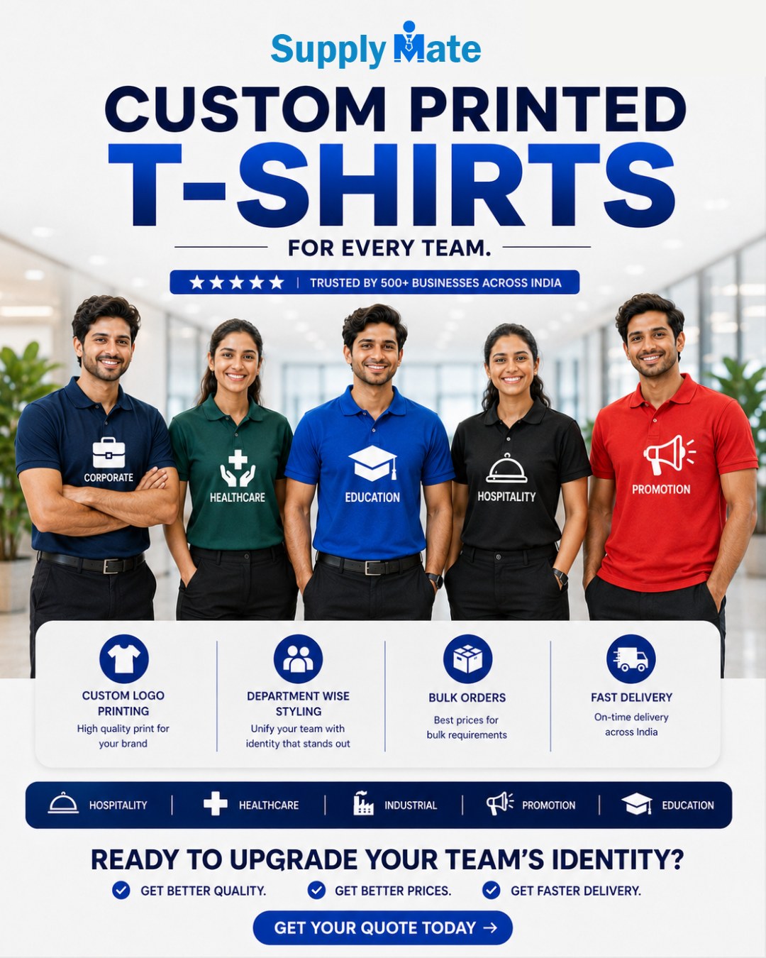Supply Mate Facebook ad: One team. One identity.