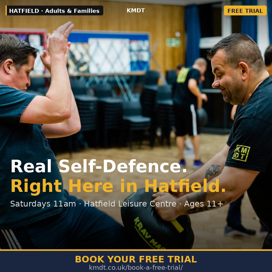 KMDT KRAV MAGA Facebook ad: Self Defence in Hatfield
