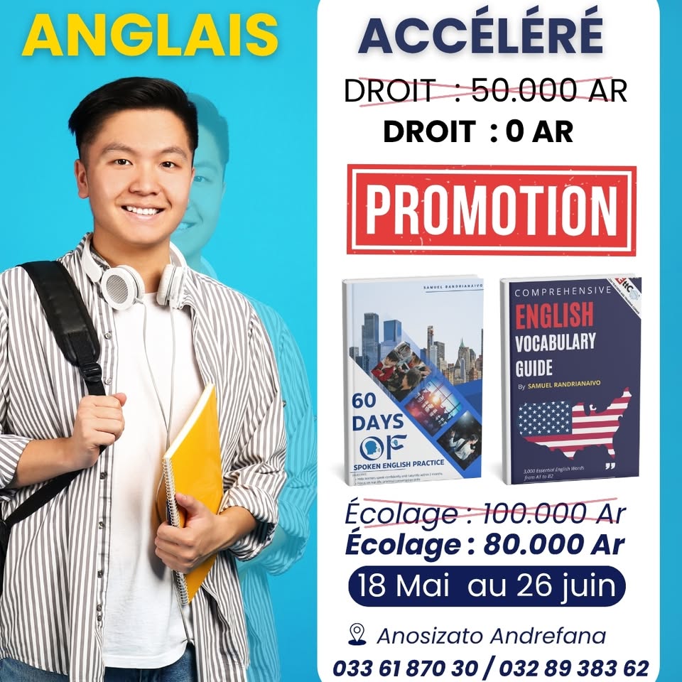 English Teaching and Training Corner Facebook ad: ETTC - ANOSIZATO Tetezana
