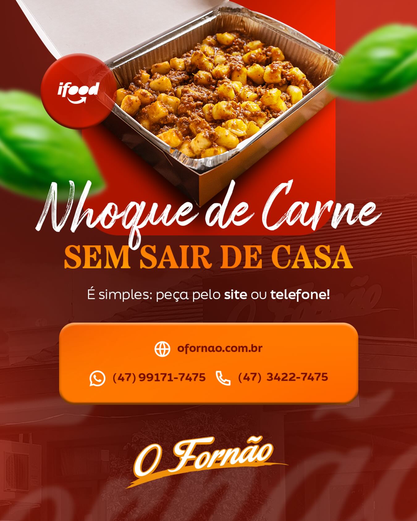 O Fornão Facebook ad: Pedir Agora