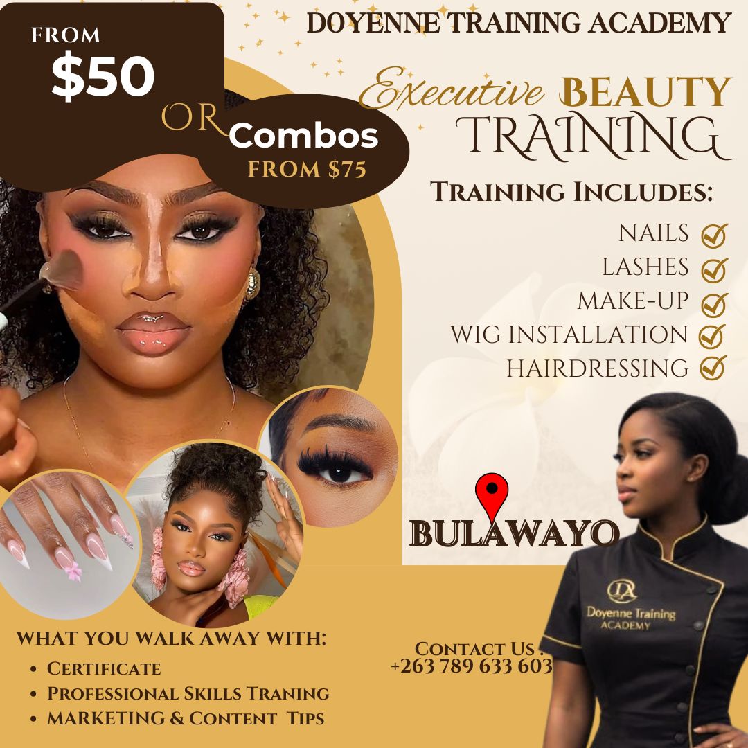 Doyenne Training Academy Facebook ad: REGISTRATIONS NOW OPEN, PROFESSIONAL BEAUTY TRAINING