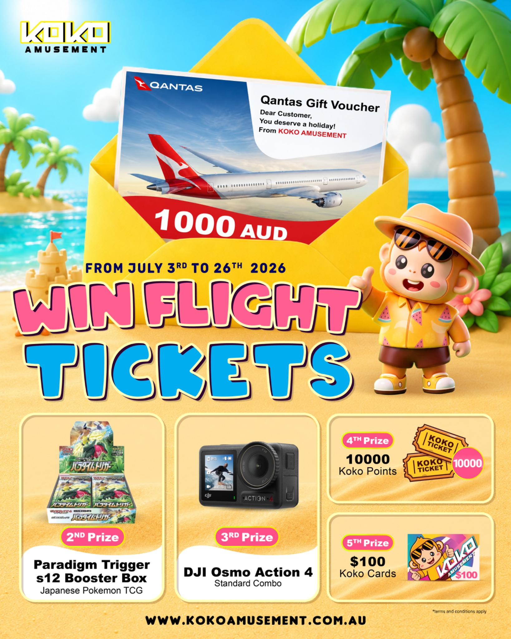 KOKO Amusement Facebook ad: Winter holiday activities with KOKO!