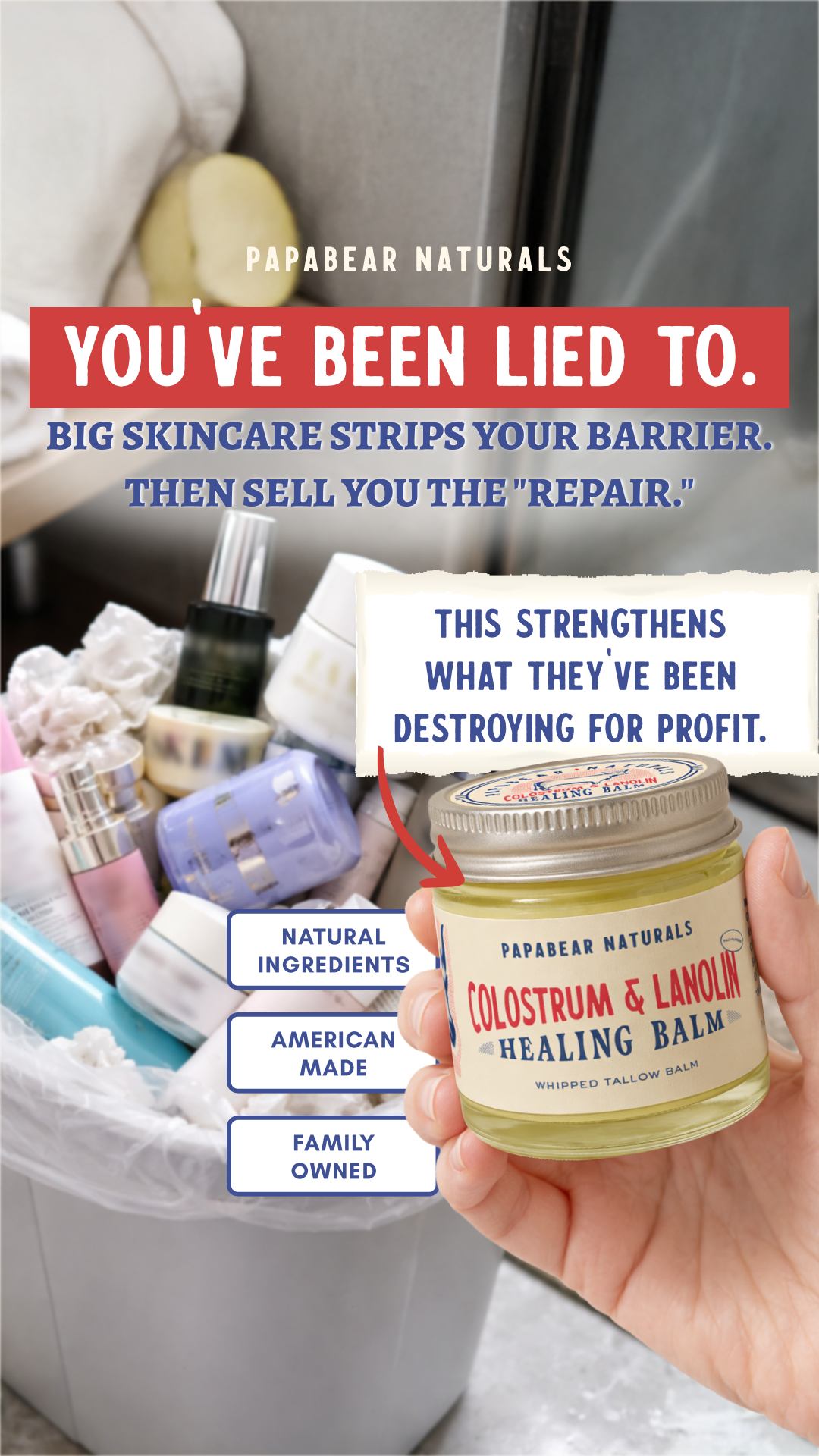 Papabear Naturals Facebook ad