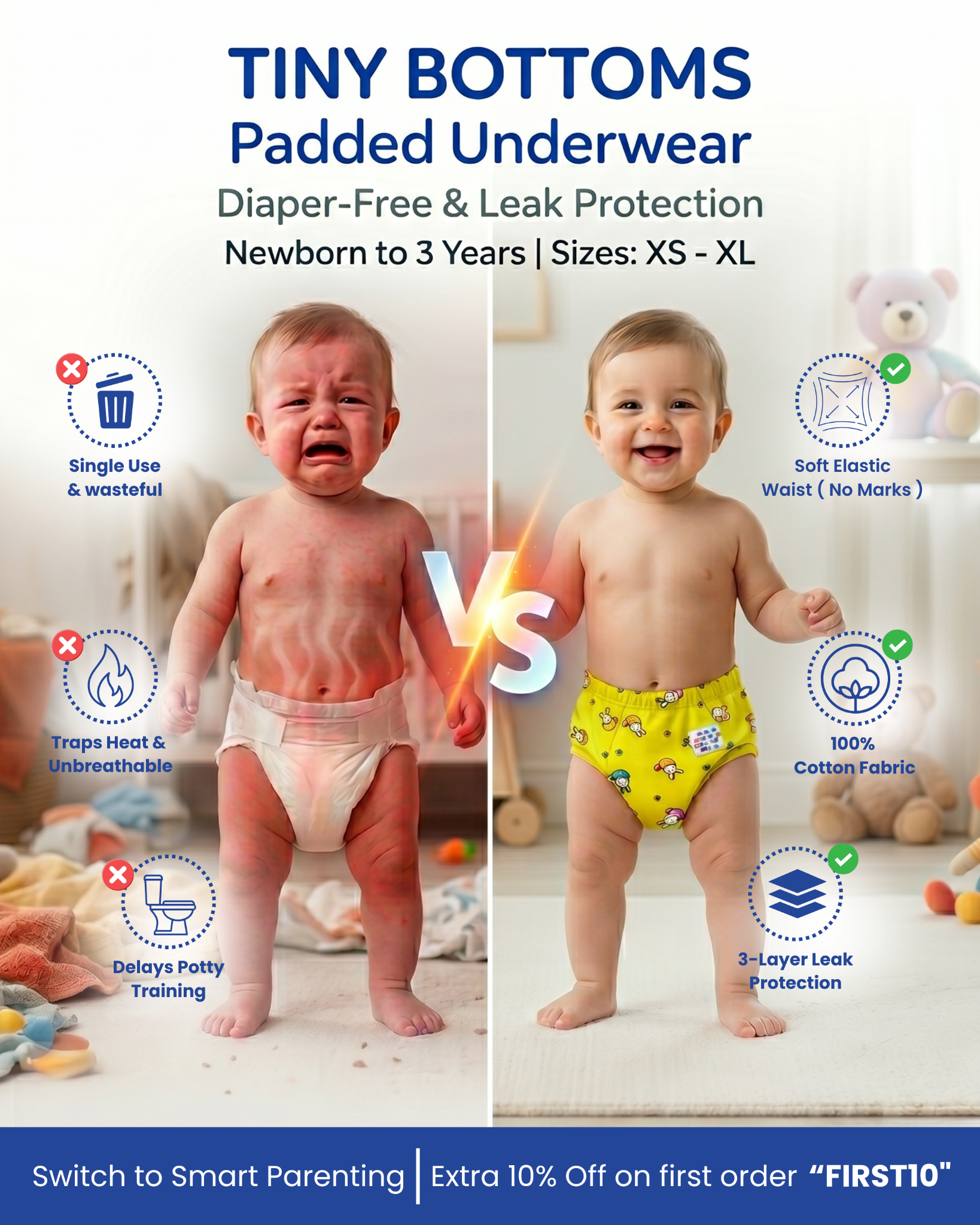 Tiny Bottoms Facebook ad