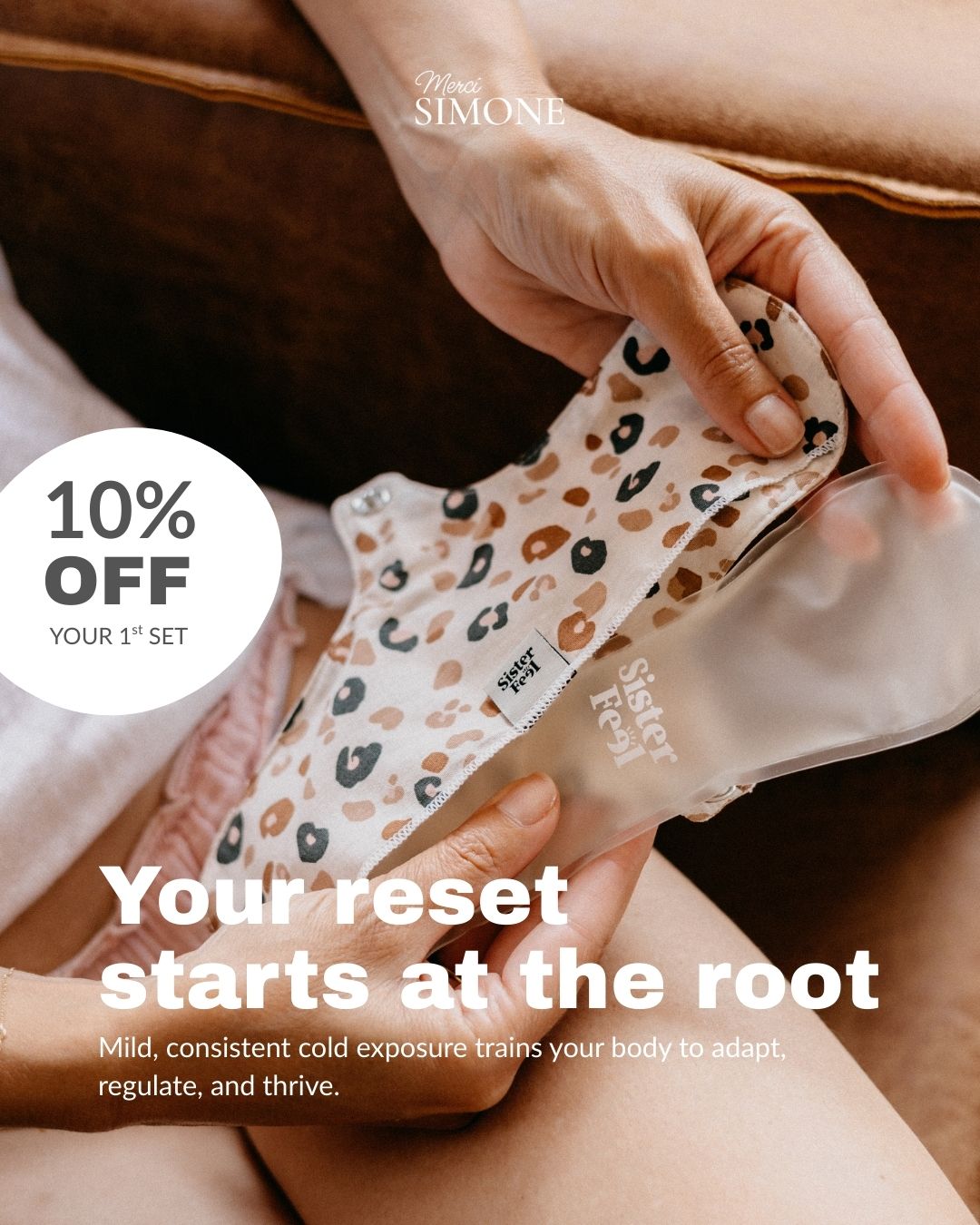 Merci Simone Facebook ad: Get started with 10% off your first kit