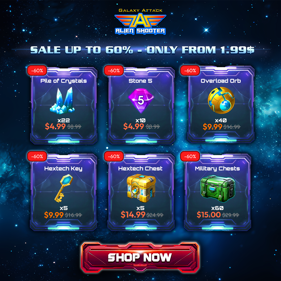 Galaxy Attack: Alien Shooter Facebook ad
