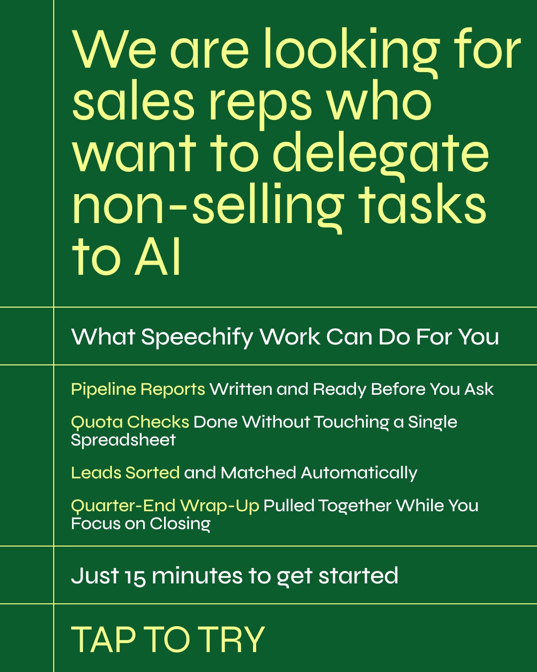Speechify Work Facebook ad