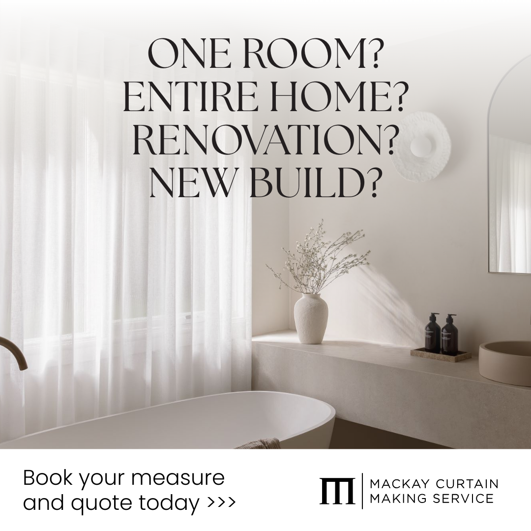 Mackay Curtain Making Service Facebook ad from Jan 16, 2026