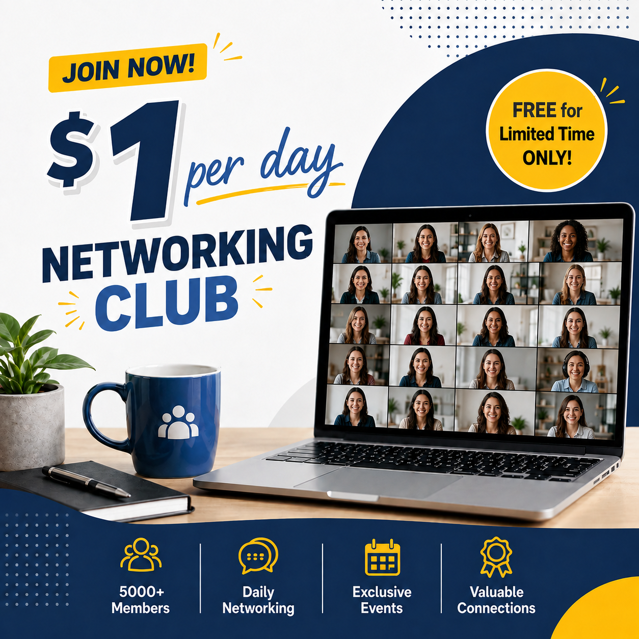We Meet Wednesdays Facebook ad: FREE: Limited Time Only!