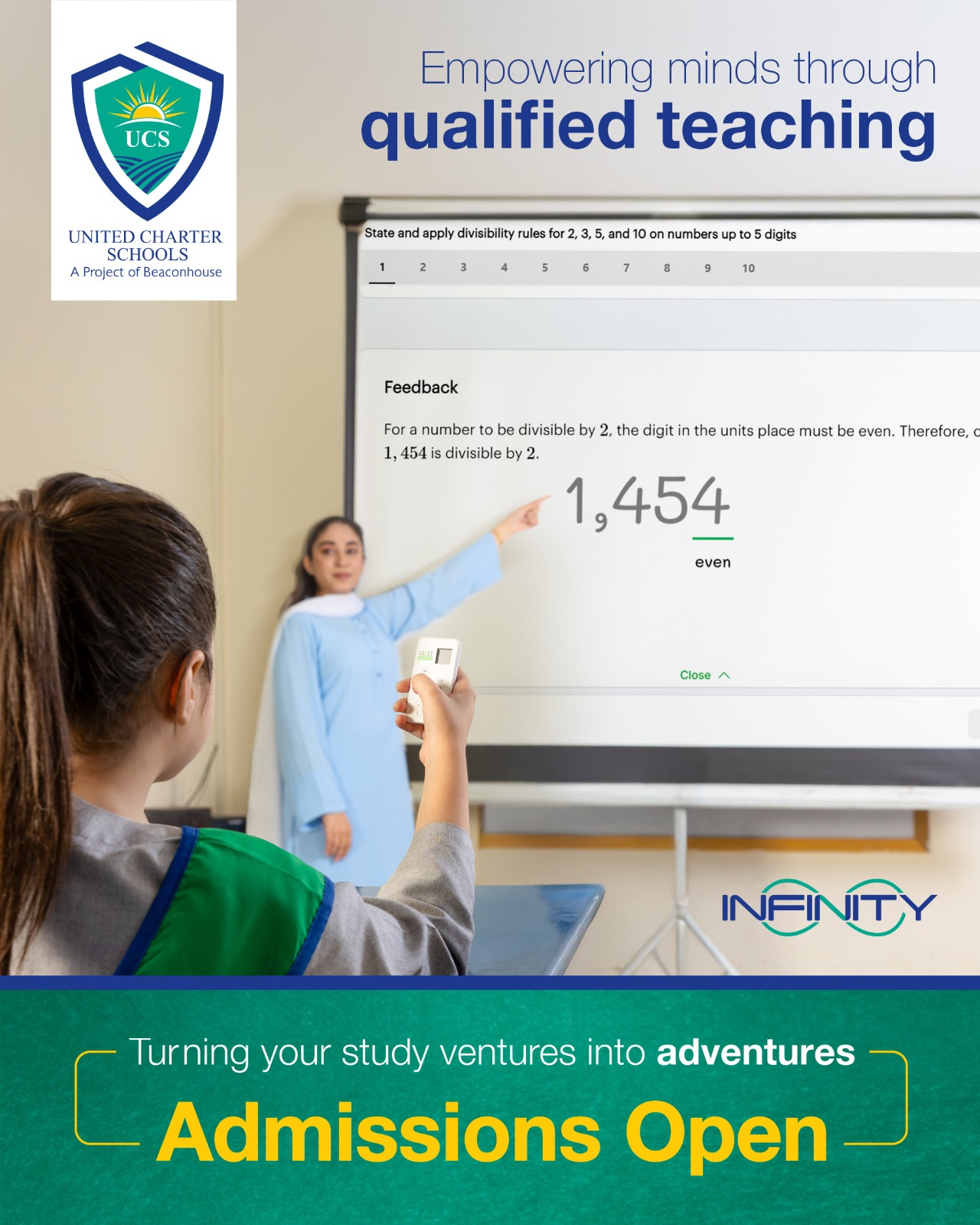 United Charter Schools Jubilee Town Campus Facebook ad: Admissions Open!