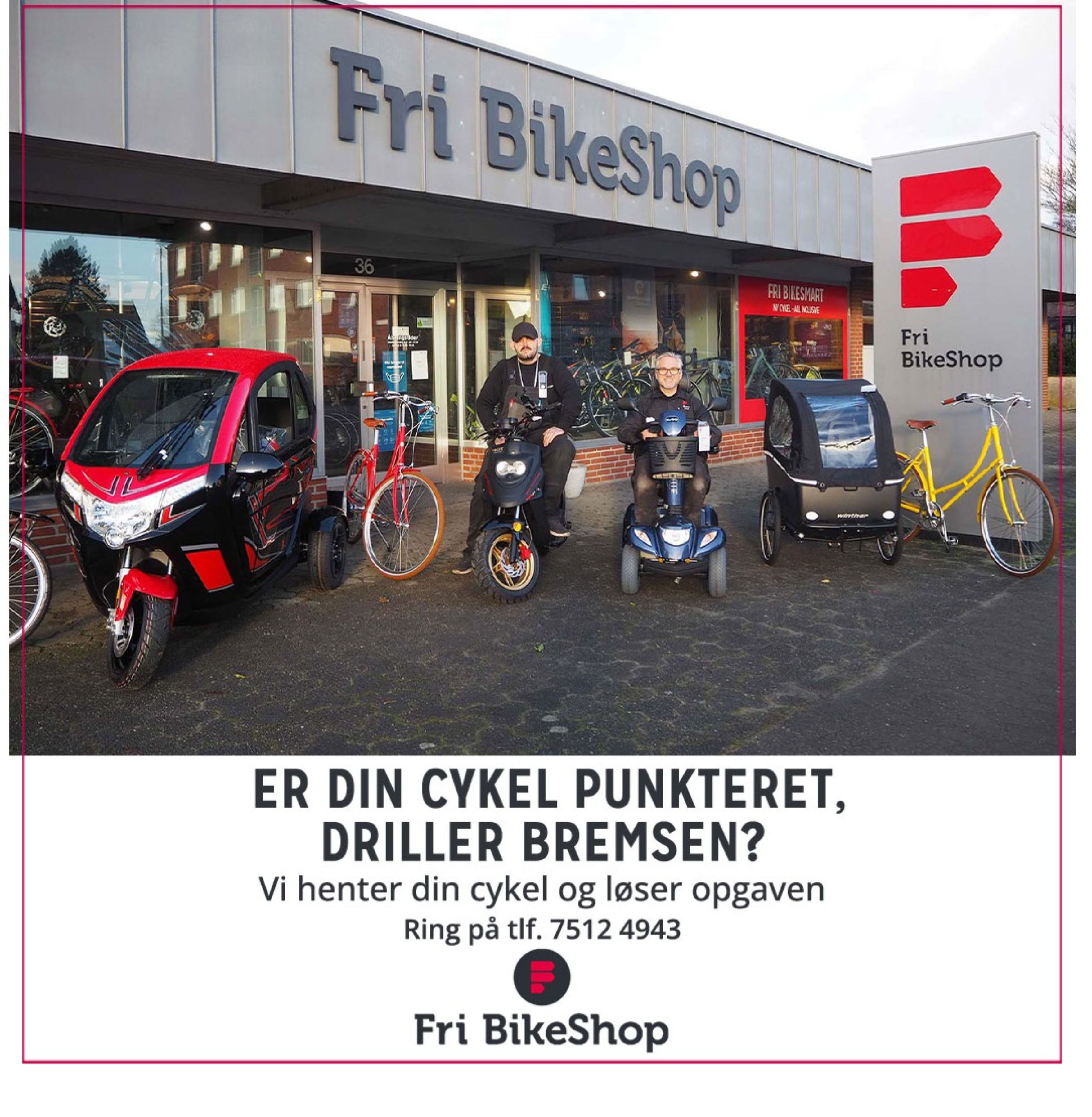 Fri BikeShop Facebook ad: Cykel specialist i Esbjerg C Storegade 36