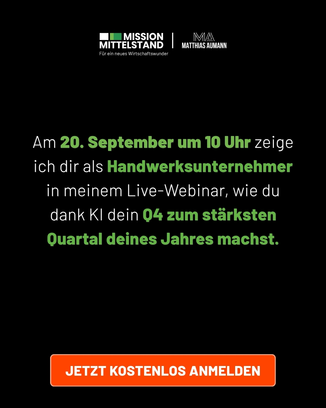 Matthias Aumann Facebook ad
