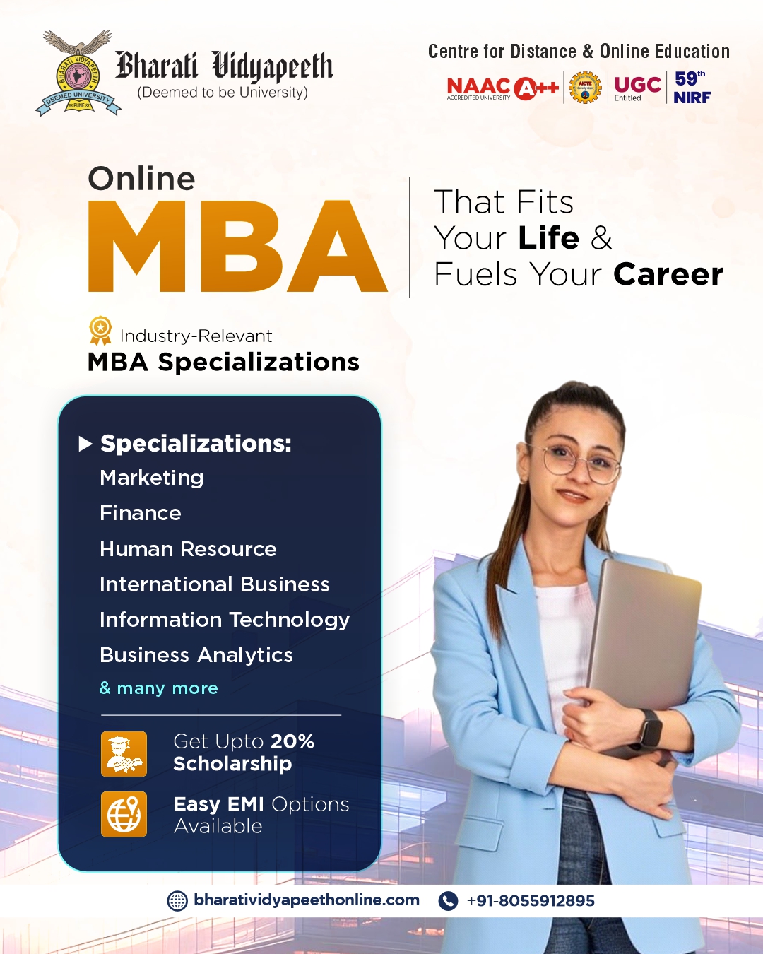 Bharati Vidyapeeth Center for Distance & Online Education Facebook ad