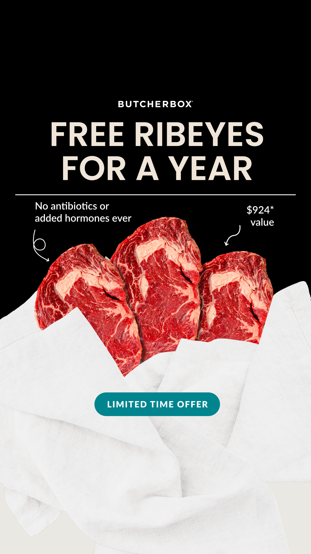 ButcherBox Facebook ad