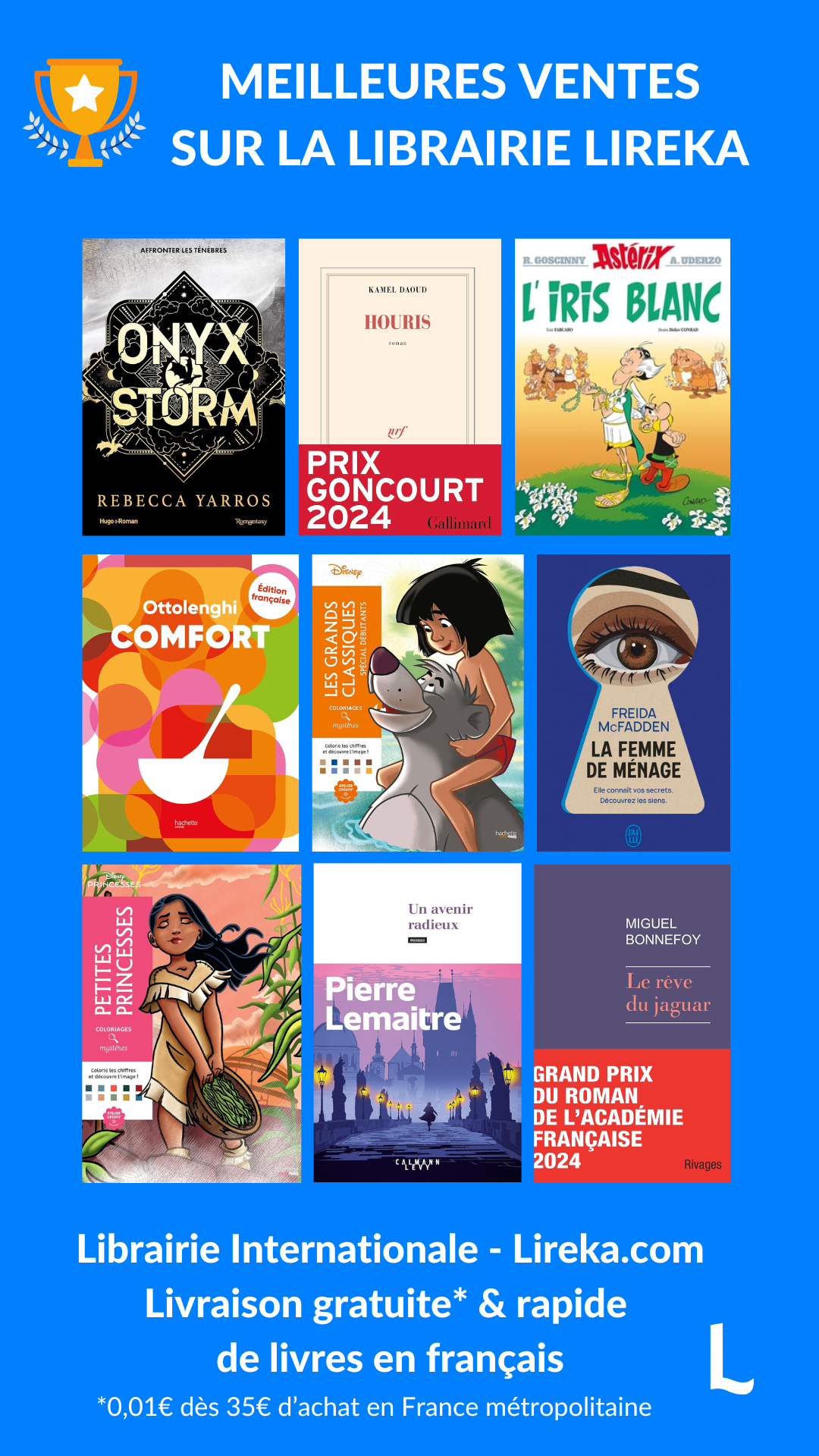 Lireka Facebook ad: Librairie en ligne - Expatriés français