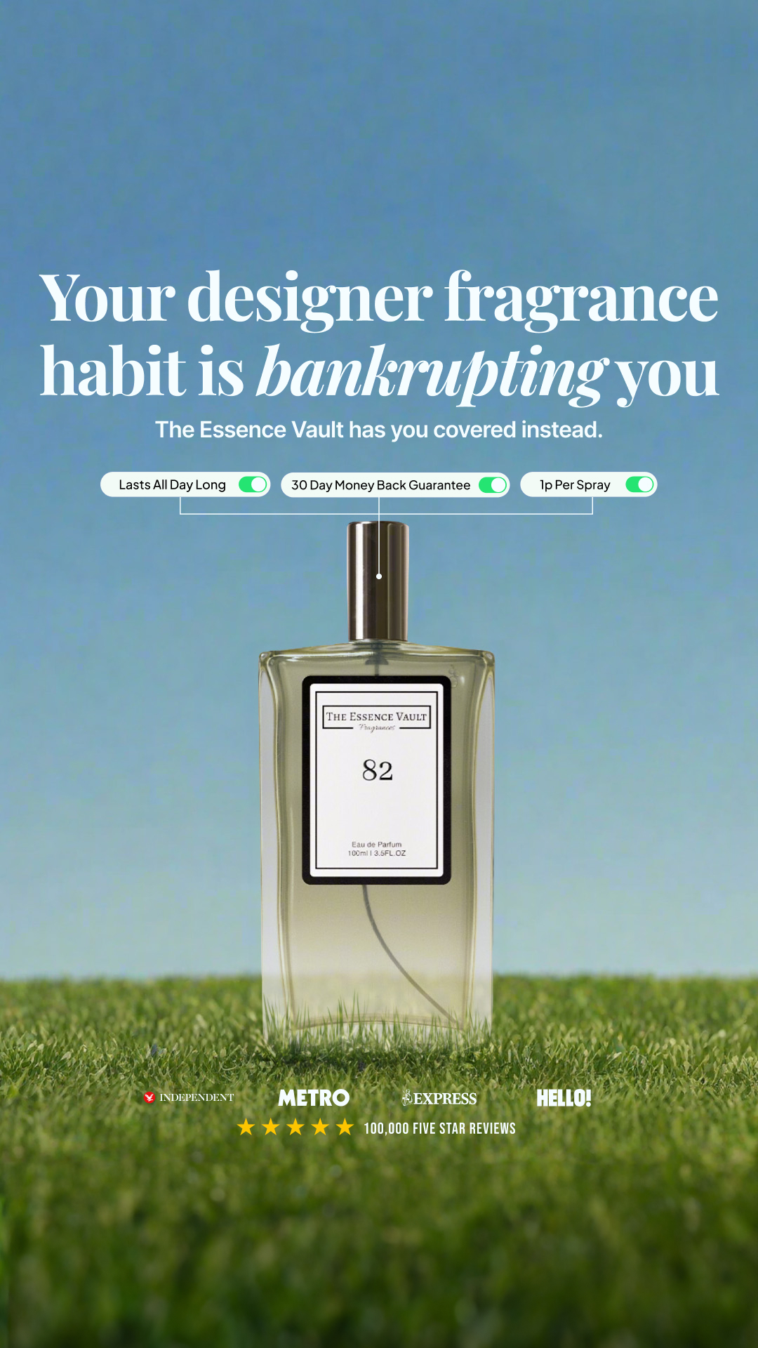 The Essence Vault Facebook ad