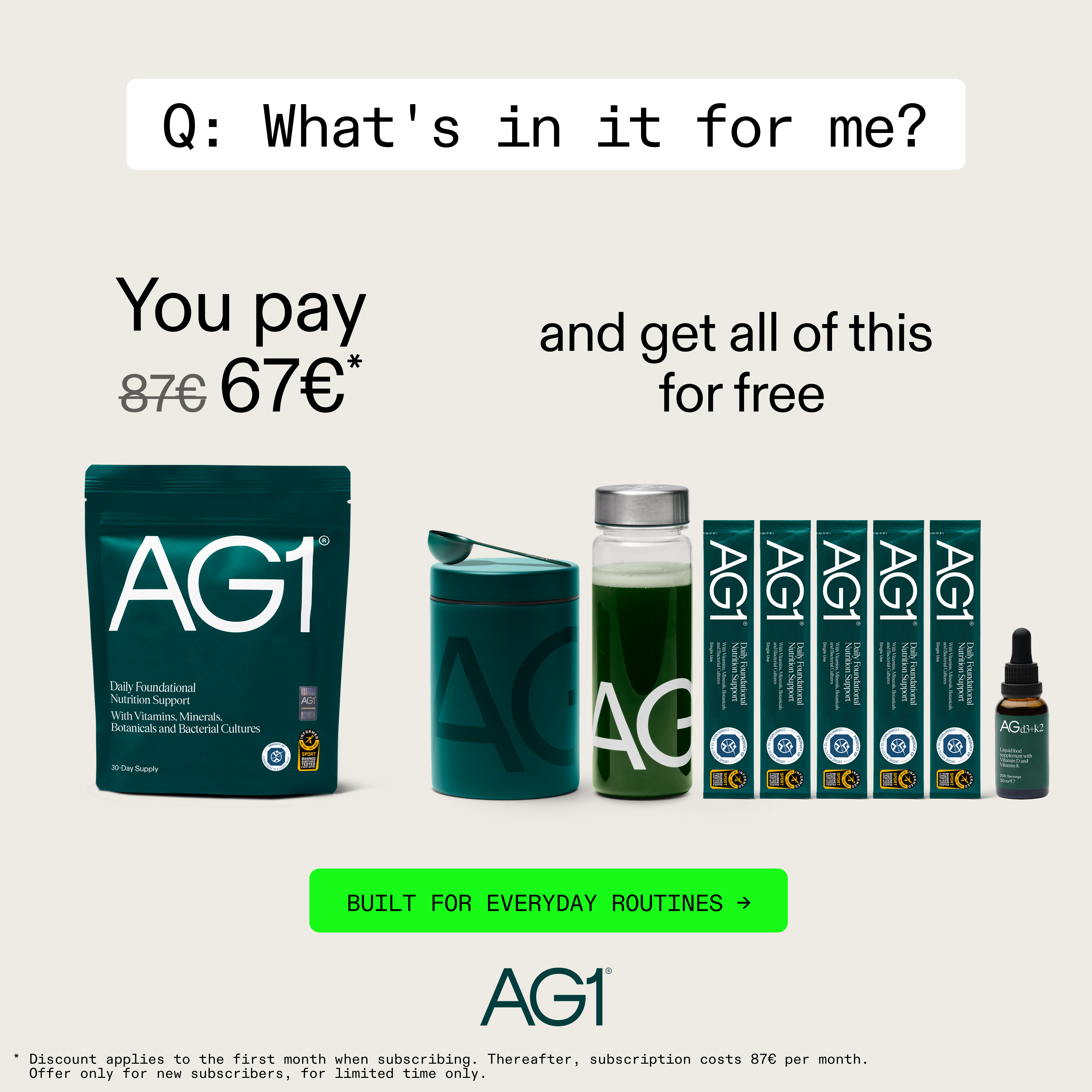 AG1 by Athletic Greens Facebook ad