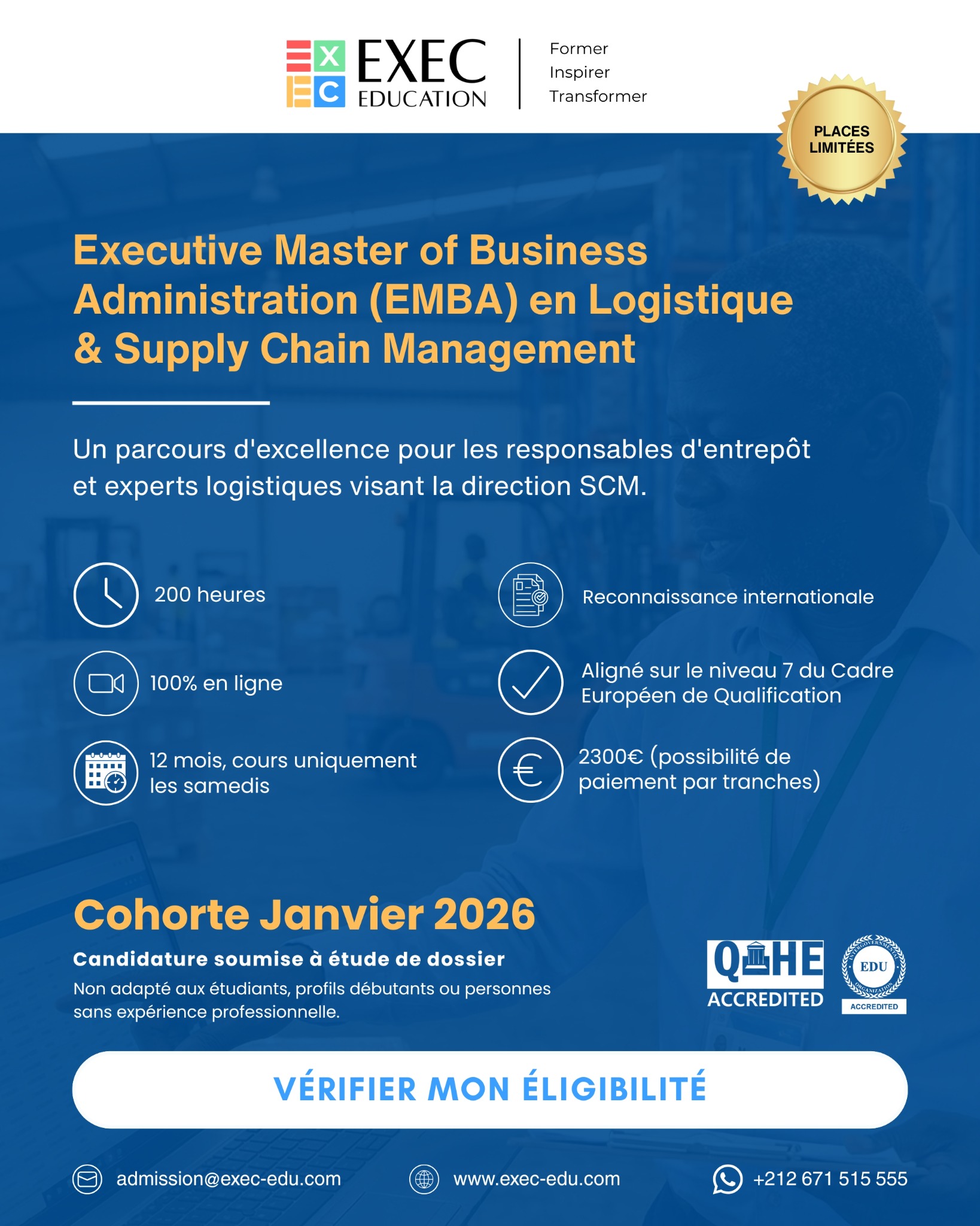 EXEC Education Facebook ad: Executive MBA Logistique & Supply Chain Management