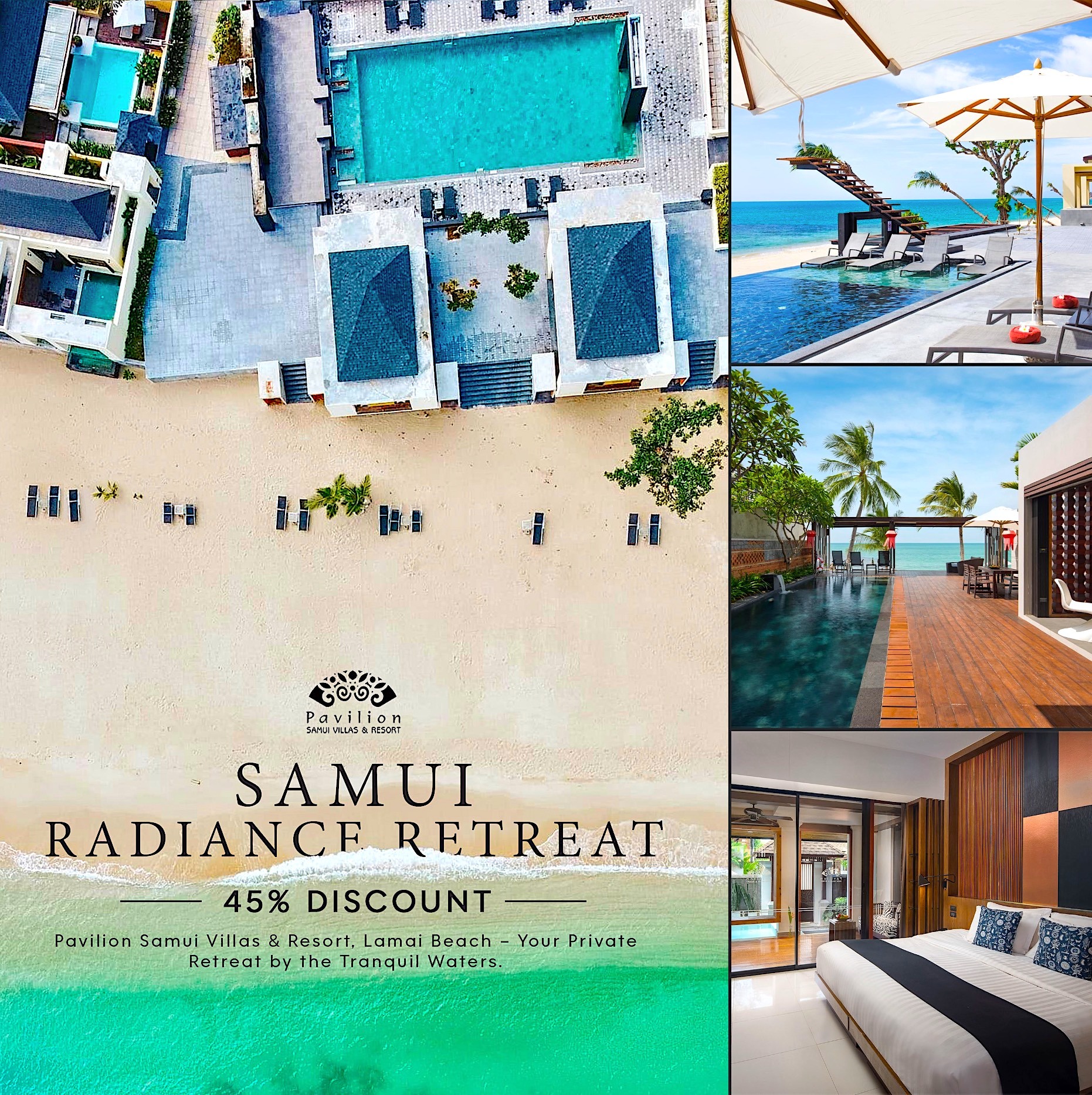 Pavilion Samui Villas & Resort Facebook ad: Experience exclusive benefits when you book directly…