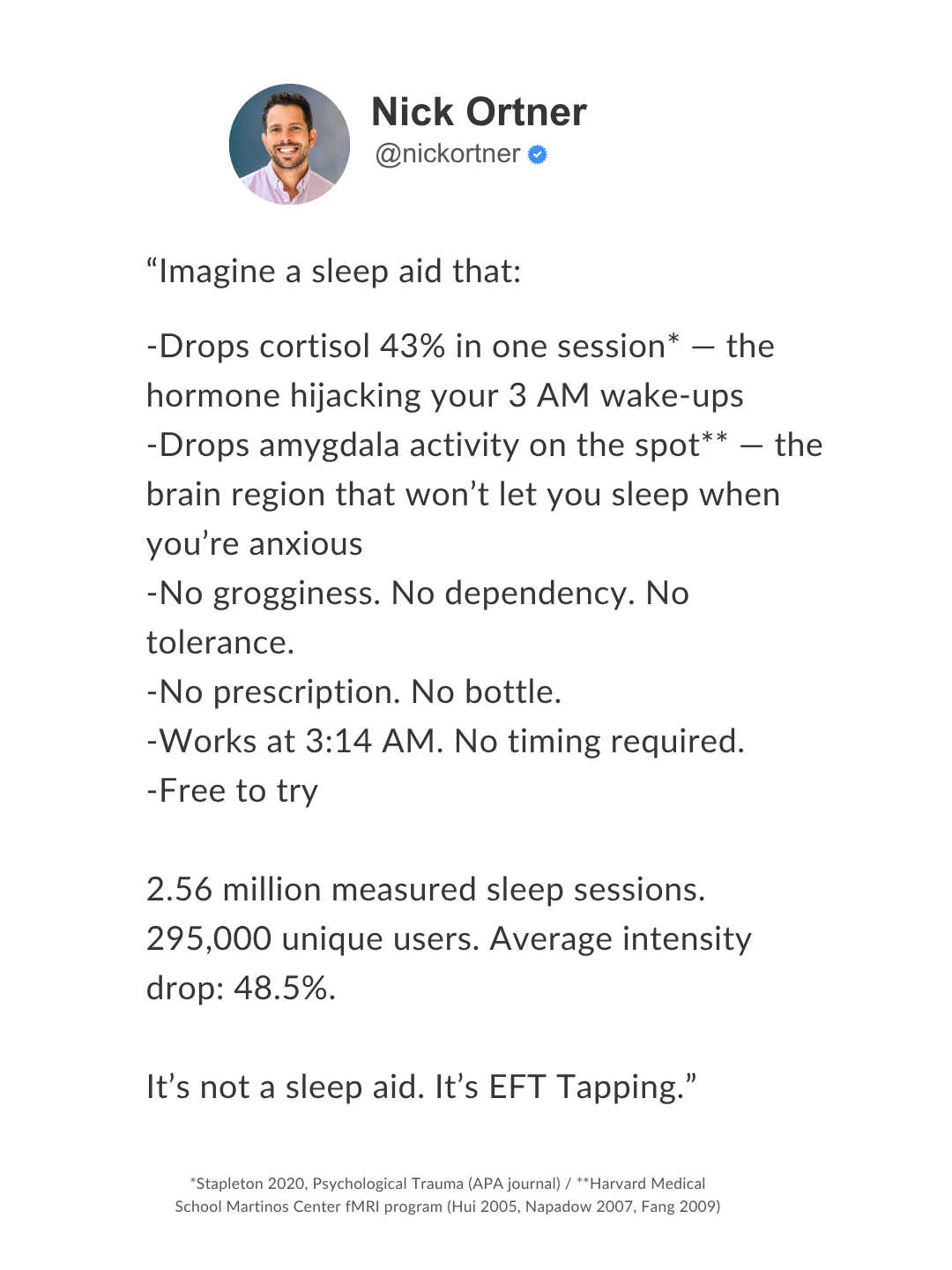 The Tapping Solution Facebook ad