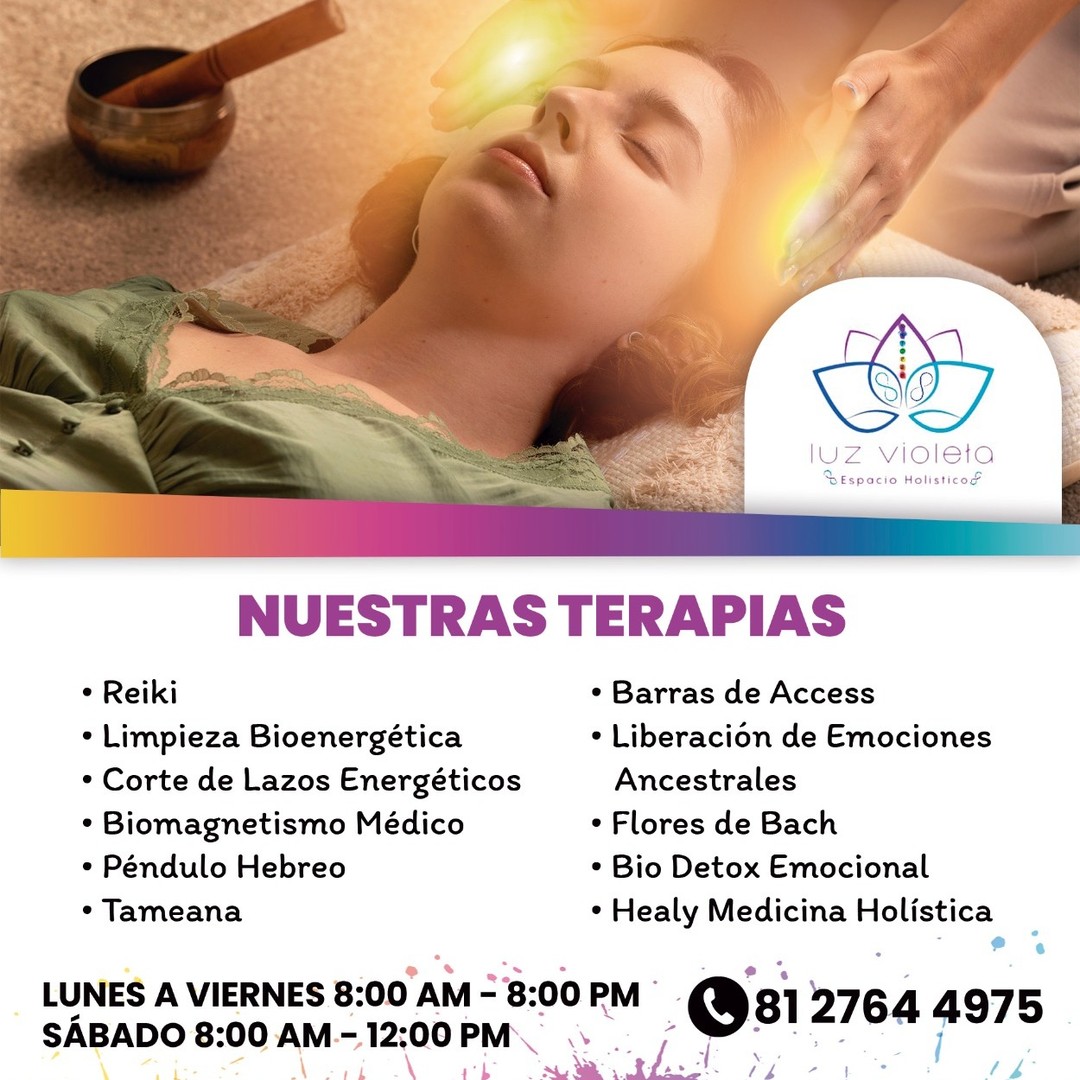 Luz Violeta, Espacio Holístico Facebook ad: Ven y prueba nuestras terapia de Limpieza Bio…