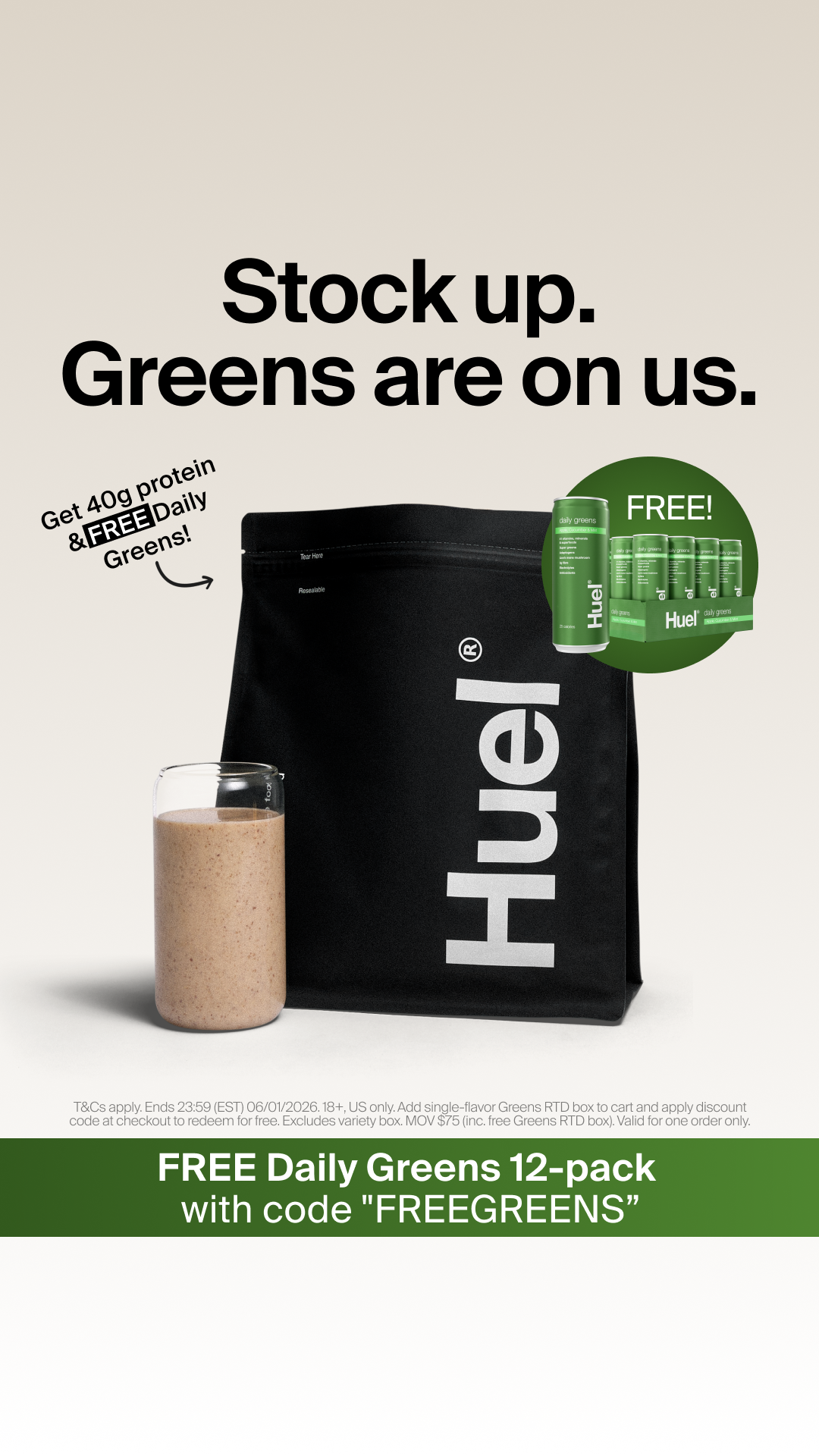 Huel Facebook ad