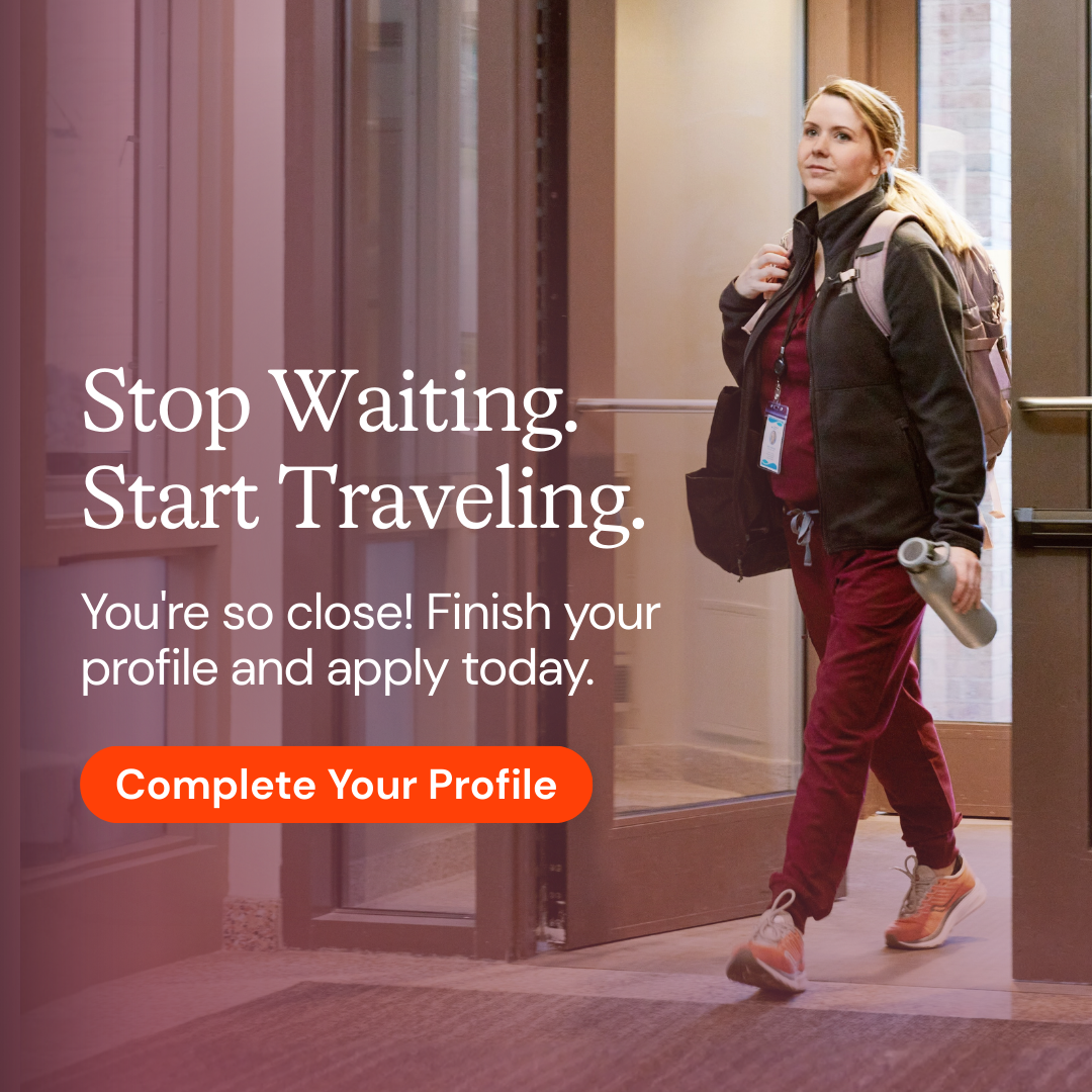 Nomad Health Facebook ad: You're So Close! Finish Your App