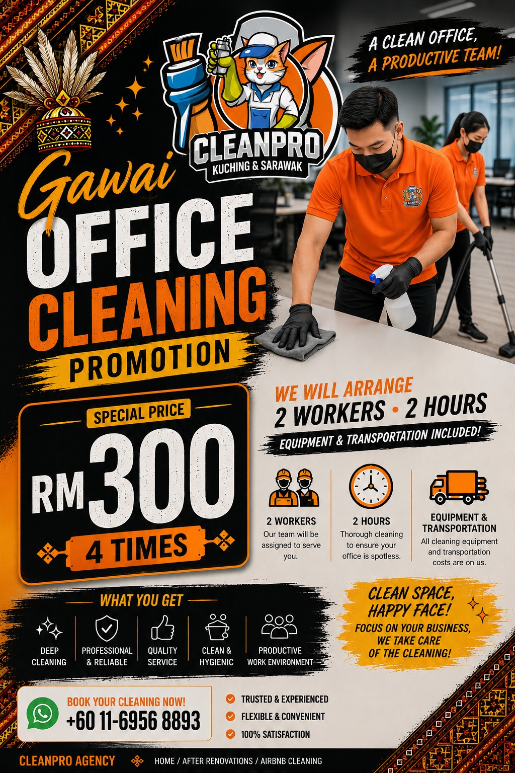 Kuching Samarahan CleanPro - Service Cuci yang Mantap Facebook ad