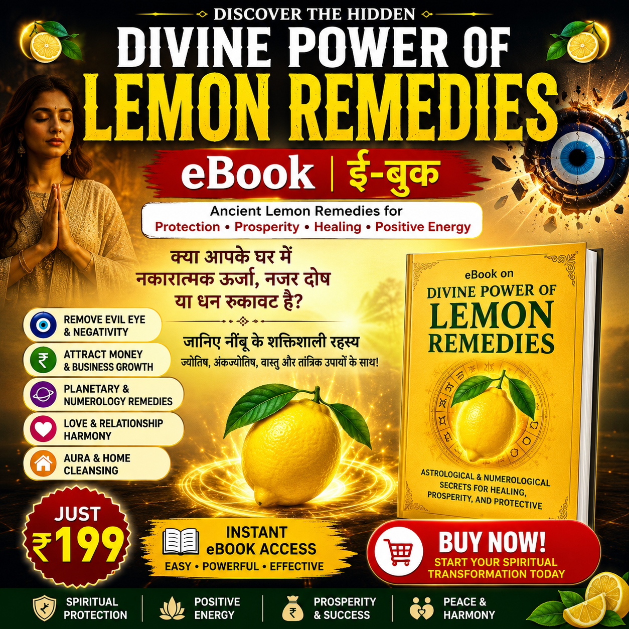 Divine Numerology Facebook ad: Remove Negativity & Attract Prosperity