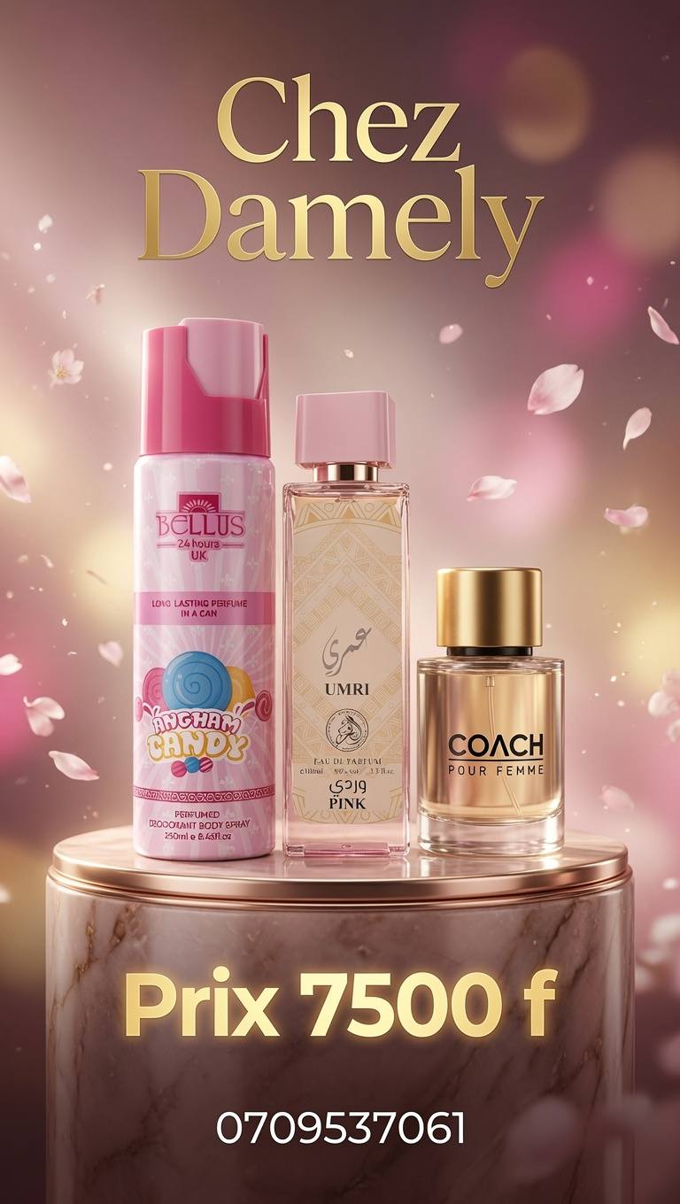 Chez Damely Facebook ad: Parfum floral et légèrement fruité