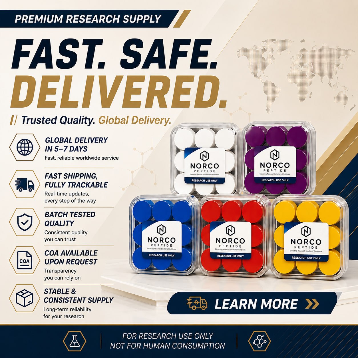PurePeptide Research Facebook ad: Get Product Information