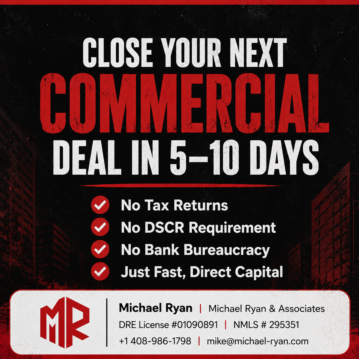 Michael Ryan Facebook ad
