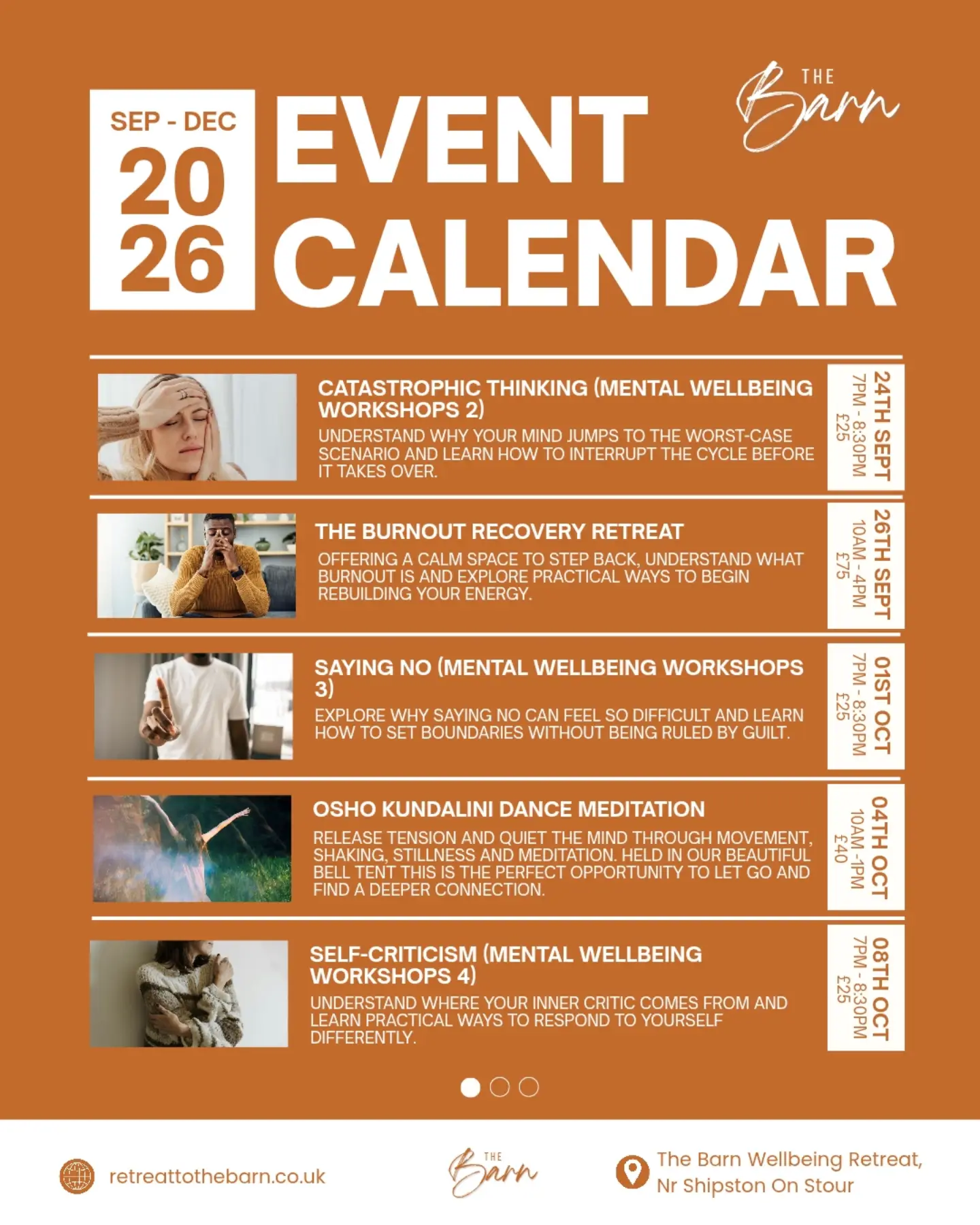 Retreat to The Barn Facebook ad: Upcoming retreats and events from the award winning…