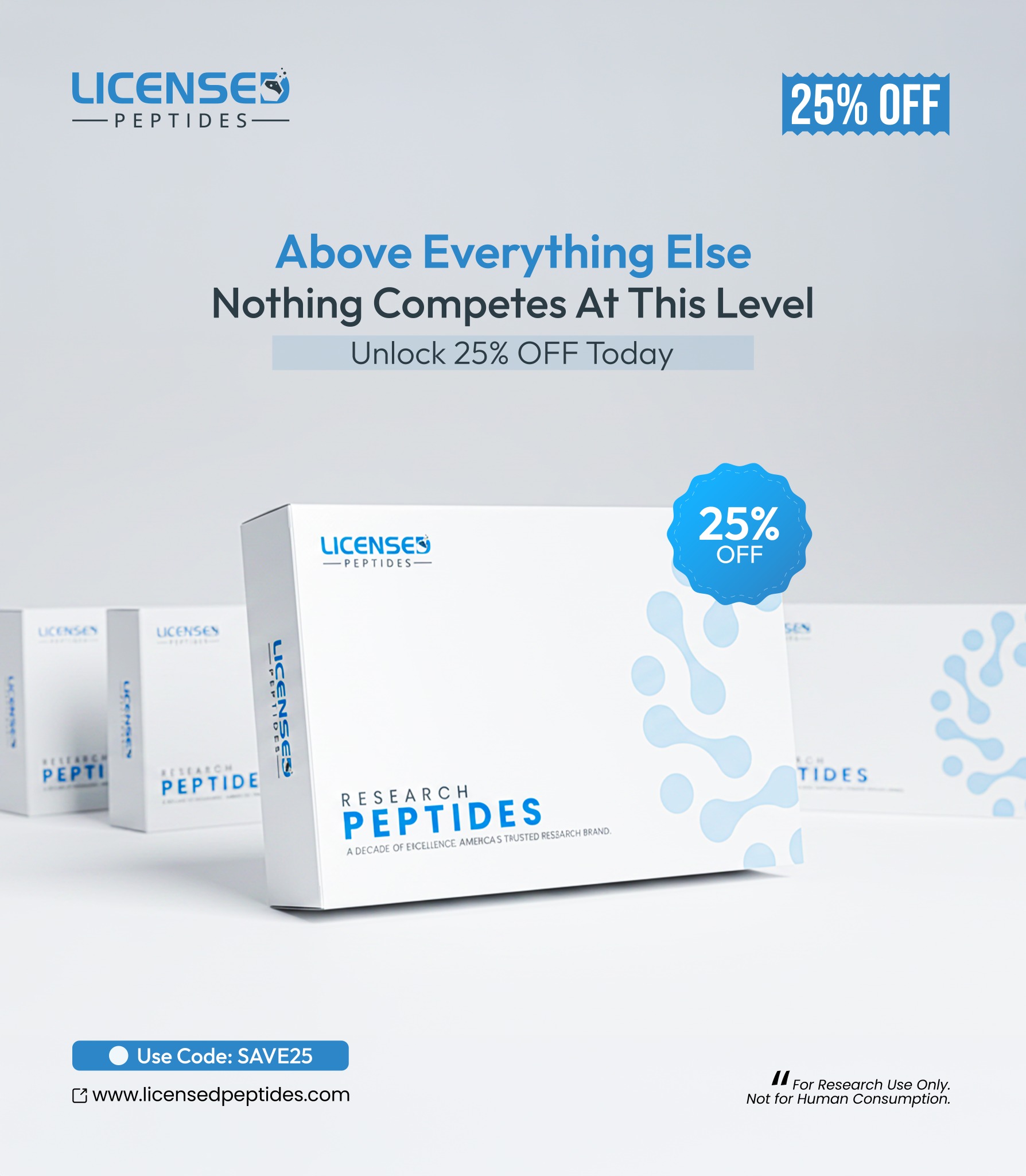 Licensed Peptides Research Journal Facebook ad from Apr 19, 2026