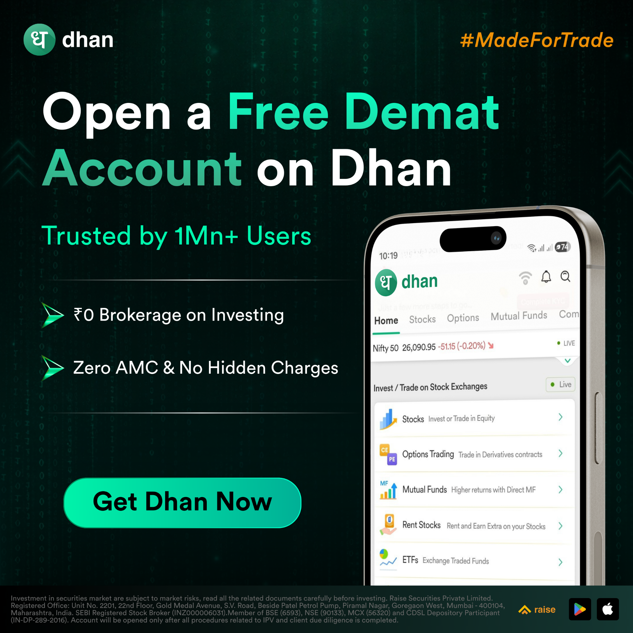 Dhan Facebook ad
